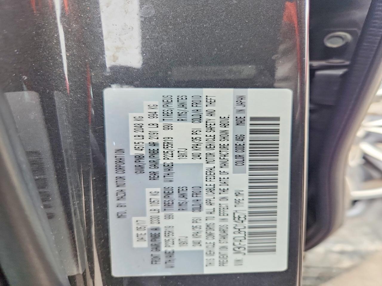 2017 Mazda Cx-5 Grand Touring Gray vin: JM3KFADL8H0146571