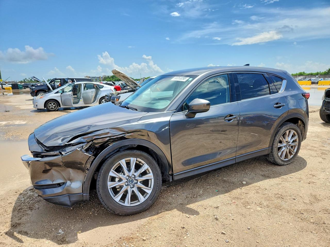 2021 Mazda Cx-5 Grand Touring Gray vin: JM3KFADM2M0427428