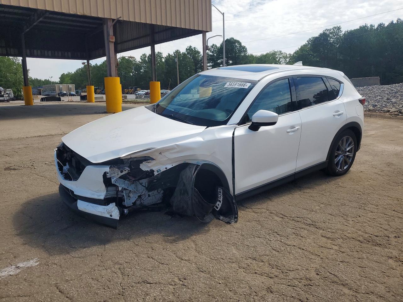 2021 Mazda Cx-5 Grand Touring White vin: JM3KFADMXM1394026