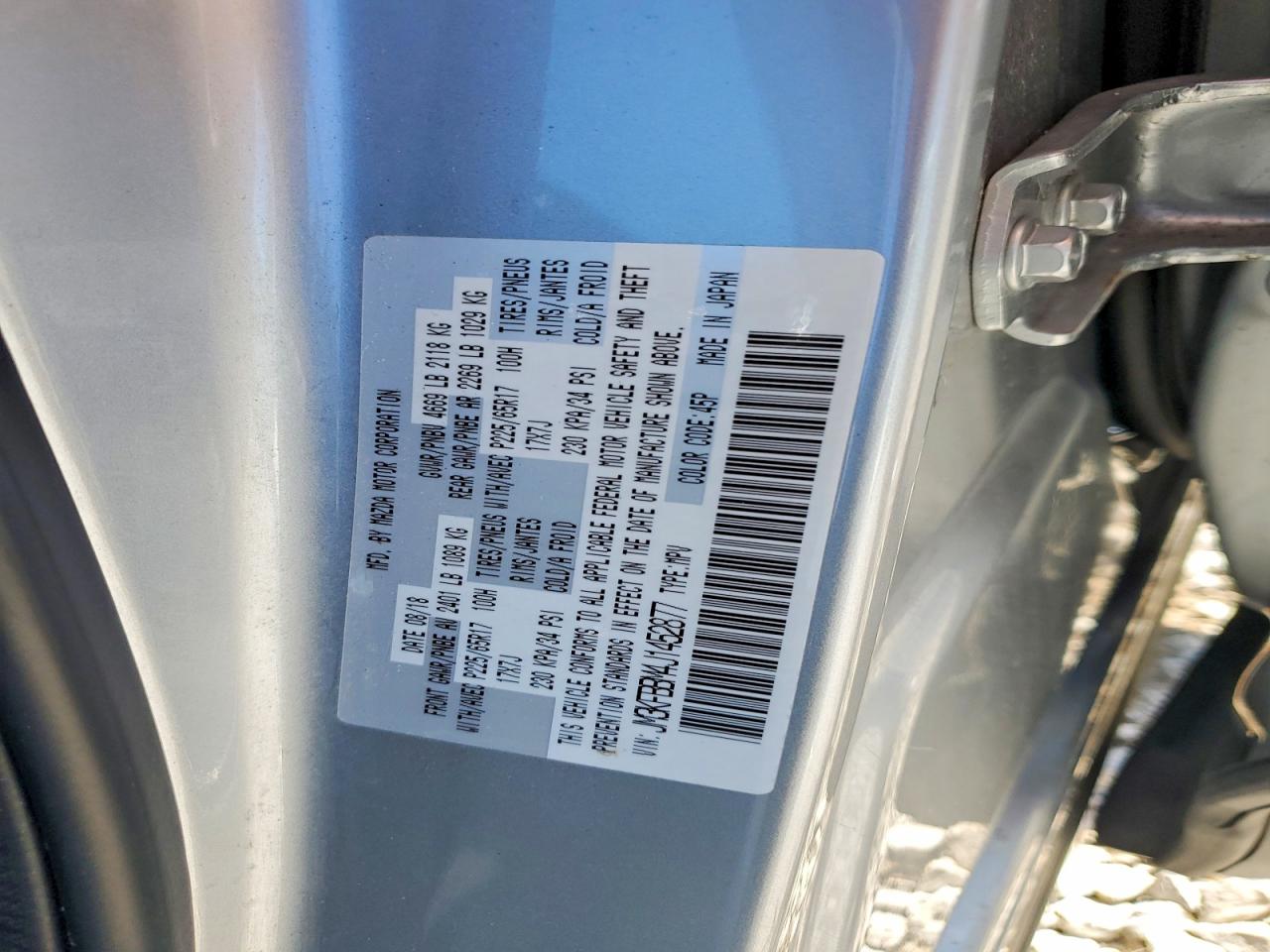 2018 Mazda Cx-5 Sport Серебряный vin: JM3KFBBM4J1452877