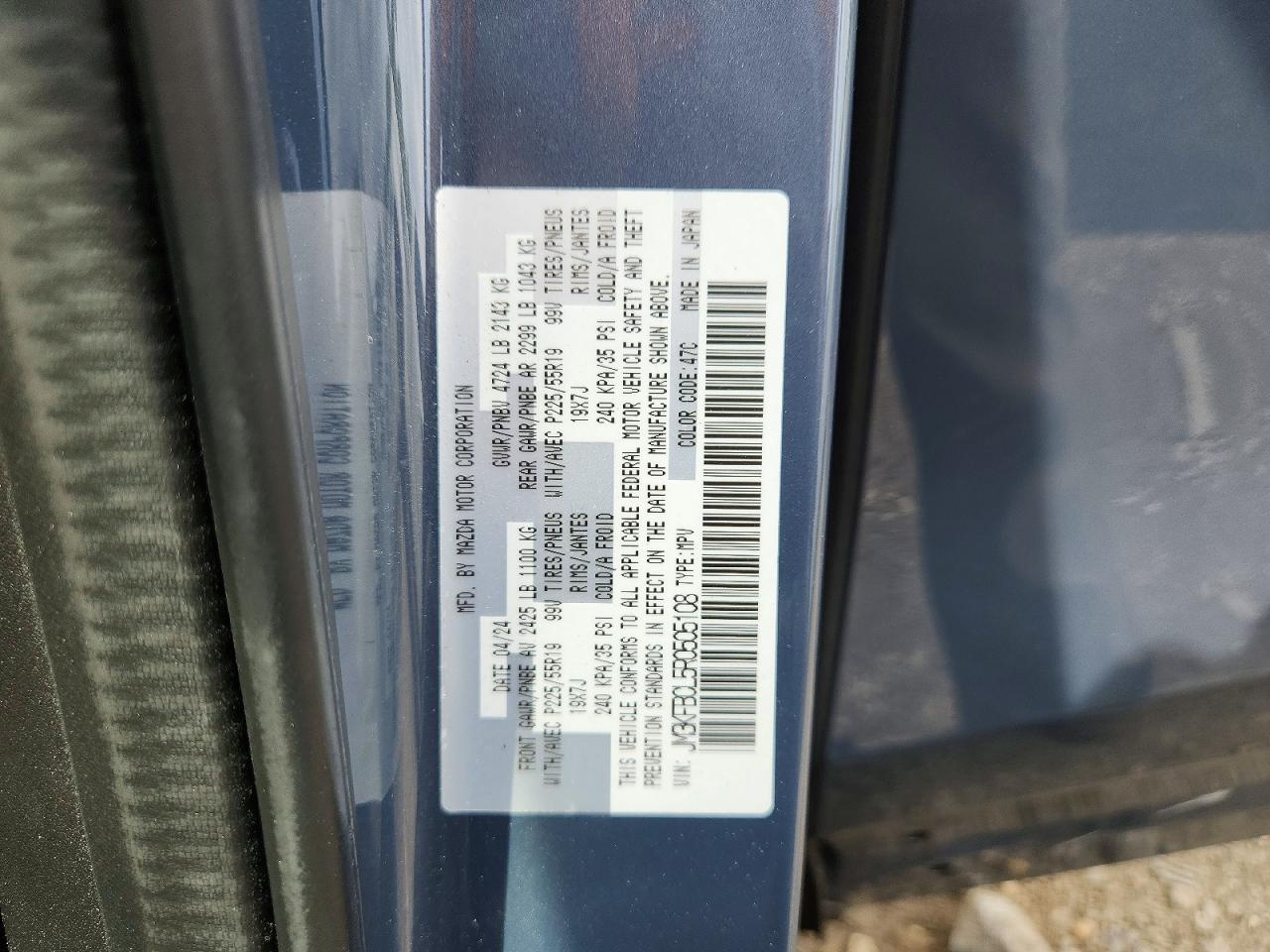 2024 Mazda Cx-5 Preferred Gray vin: JM3KFBCL5R0505108
