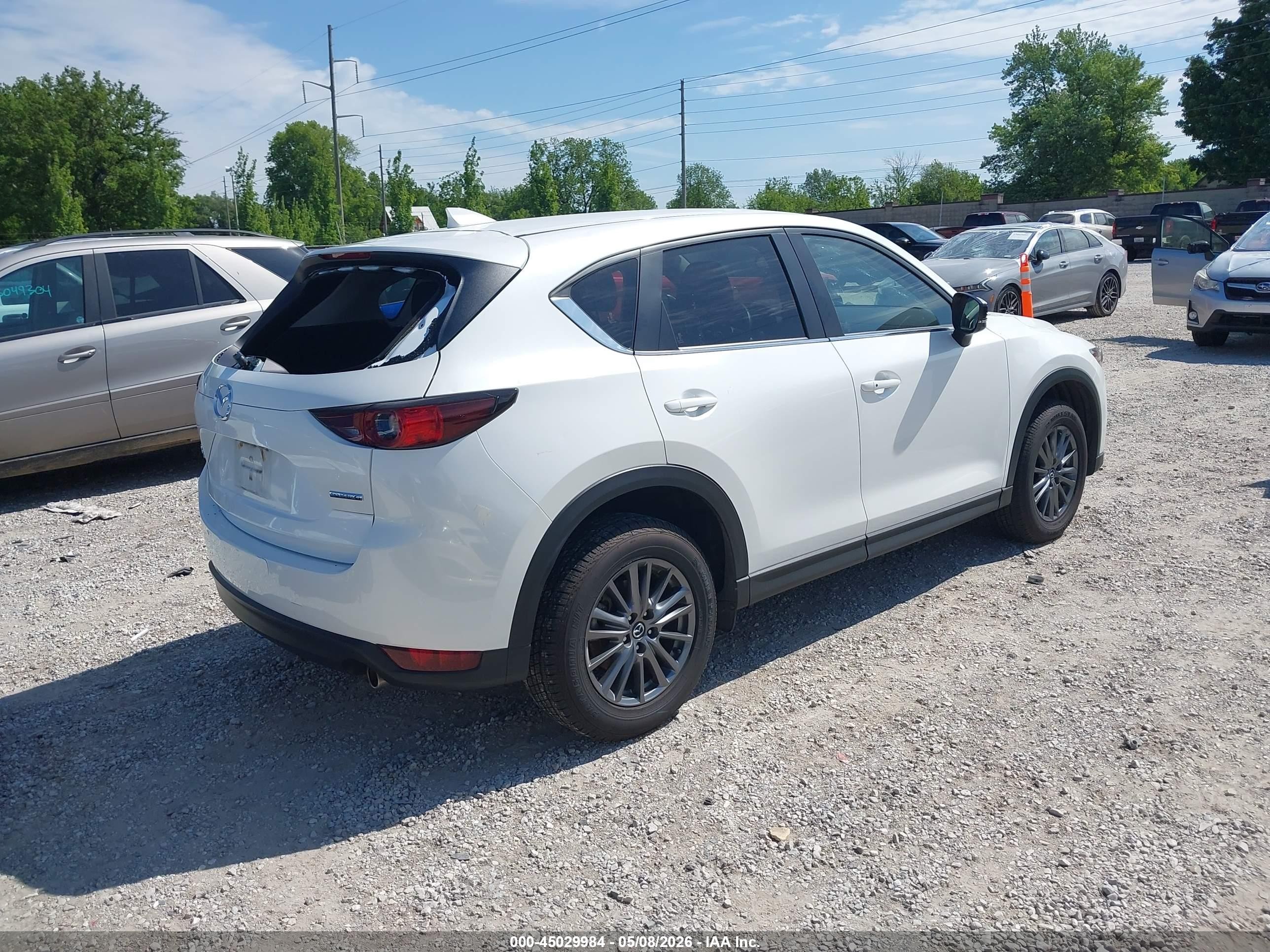 2021 Mazda Cx-5 Touring White vin: JM3KFBCM0M0320871
