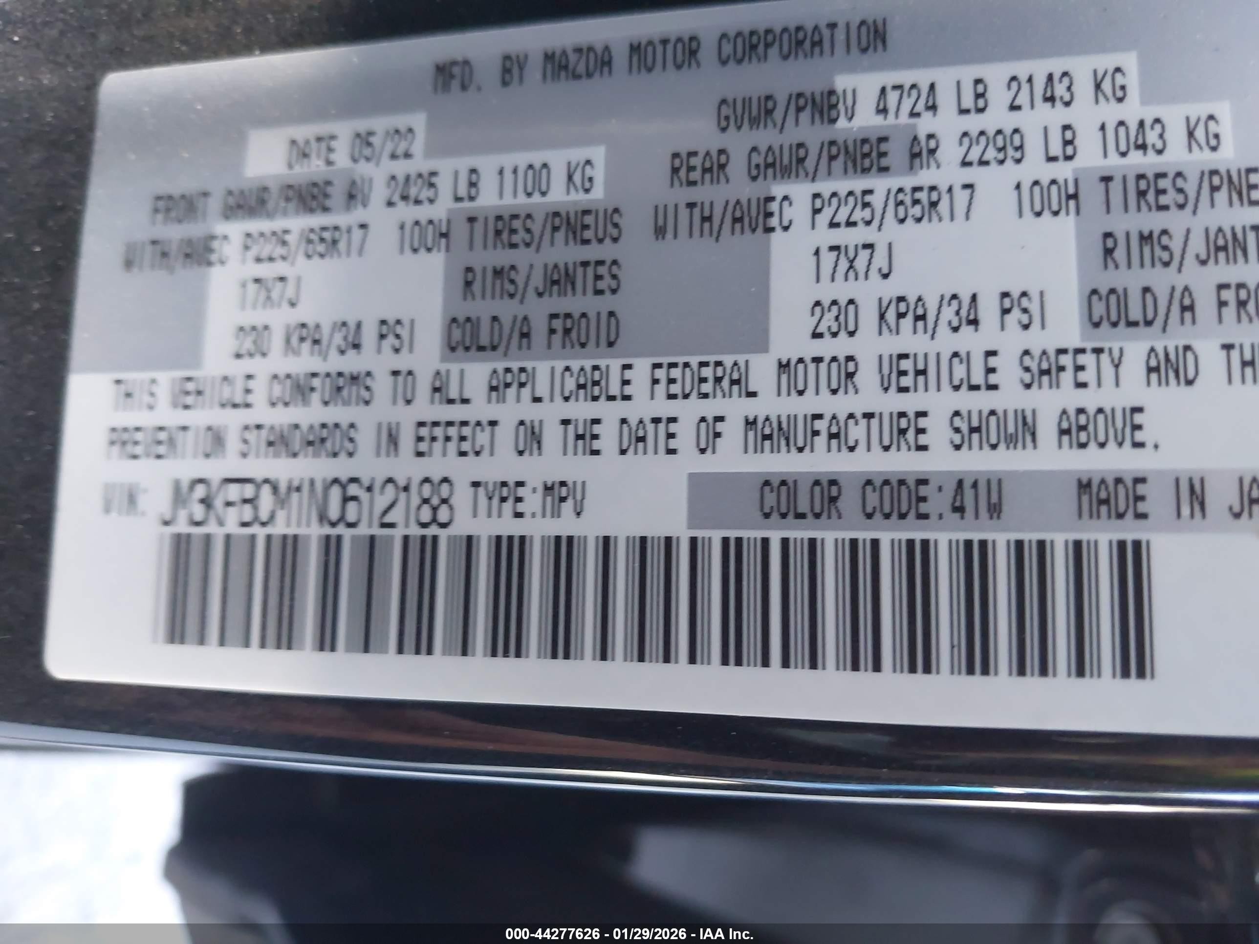 Price & History 2022 Mazda Cx-5 2.5 S Preferred 2.5l I-4 Di, Dohc