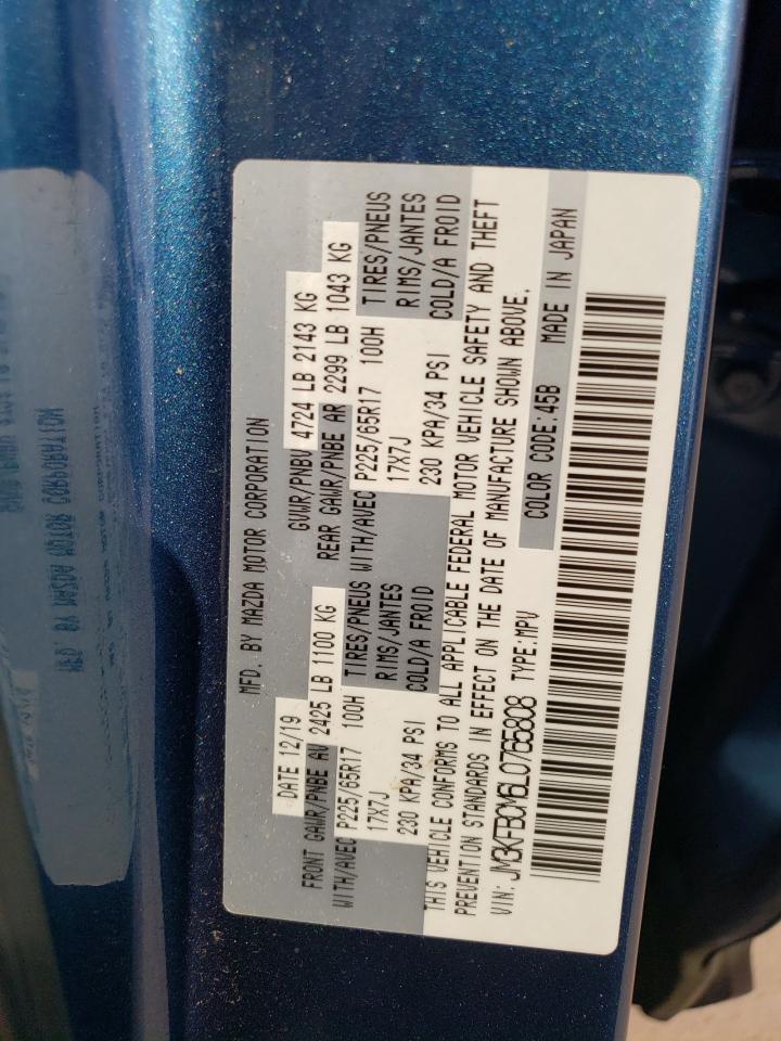 2020 Mazda Cx-5 Touring Blue vin: JM3KFBCM6L0765808