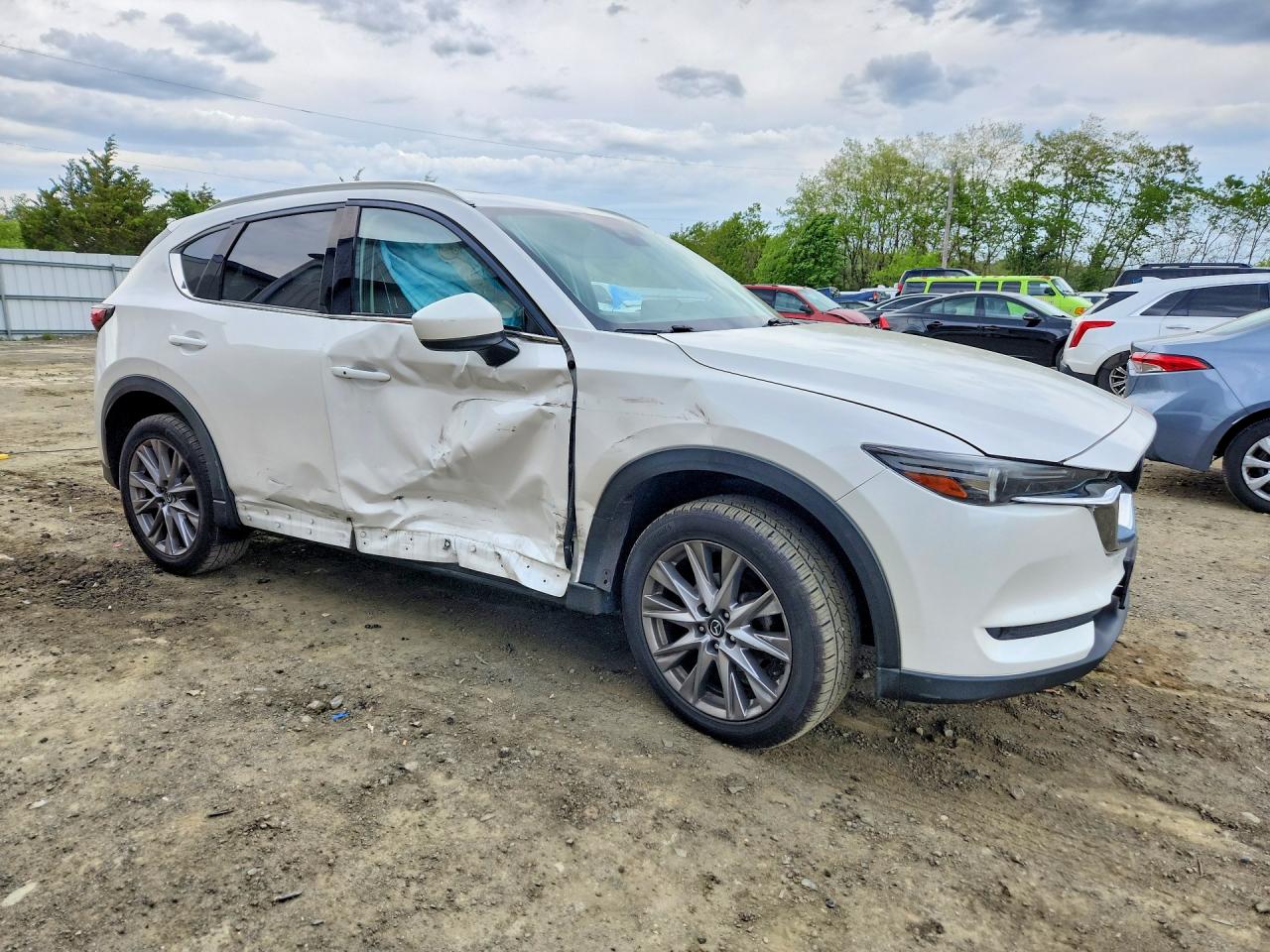 2021 Mazda Cx-5 Grand Touring White vin: JM3KFBDM6M1312959