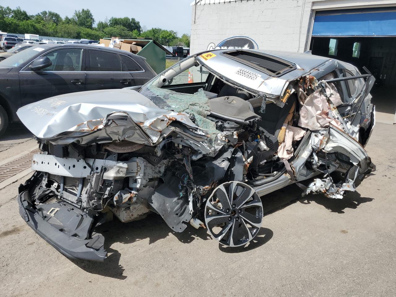 2023 Mazda Cx-5 Premium Silver vin: JM3KFBDM7P0203064 Damage: Left Front Wheel, Broken, Replacement Required
