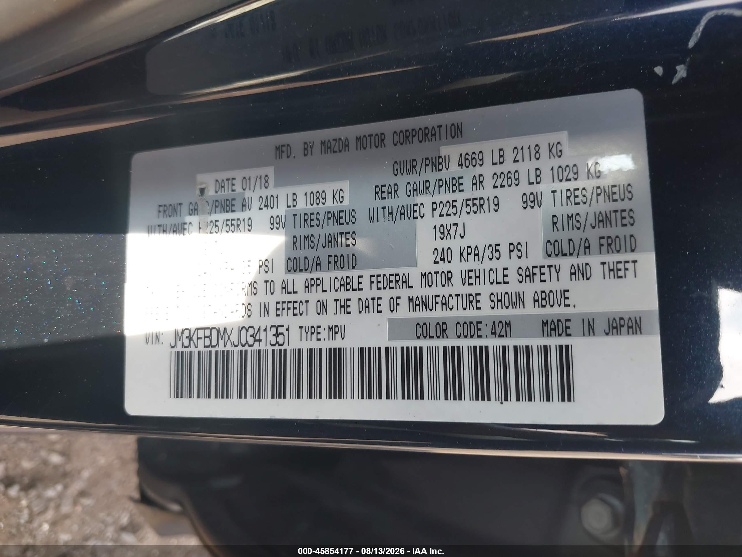 2018 Mazda Cx-5 Grand Touring Blue vin: JM3KFBDMXJ0341351