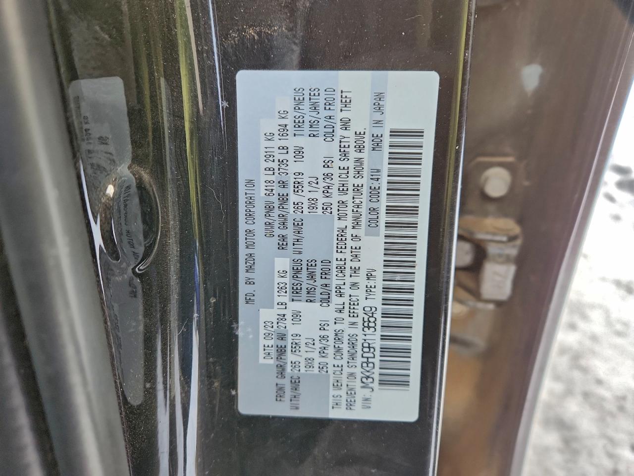 2024 Mazda Cx-90 Preferred Gray vin: JM3KKBHD9R1136549