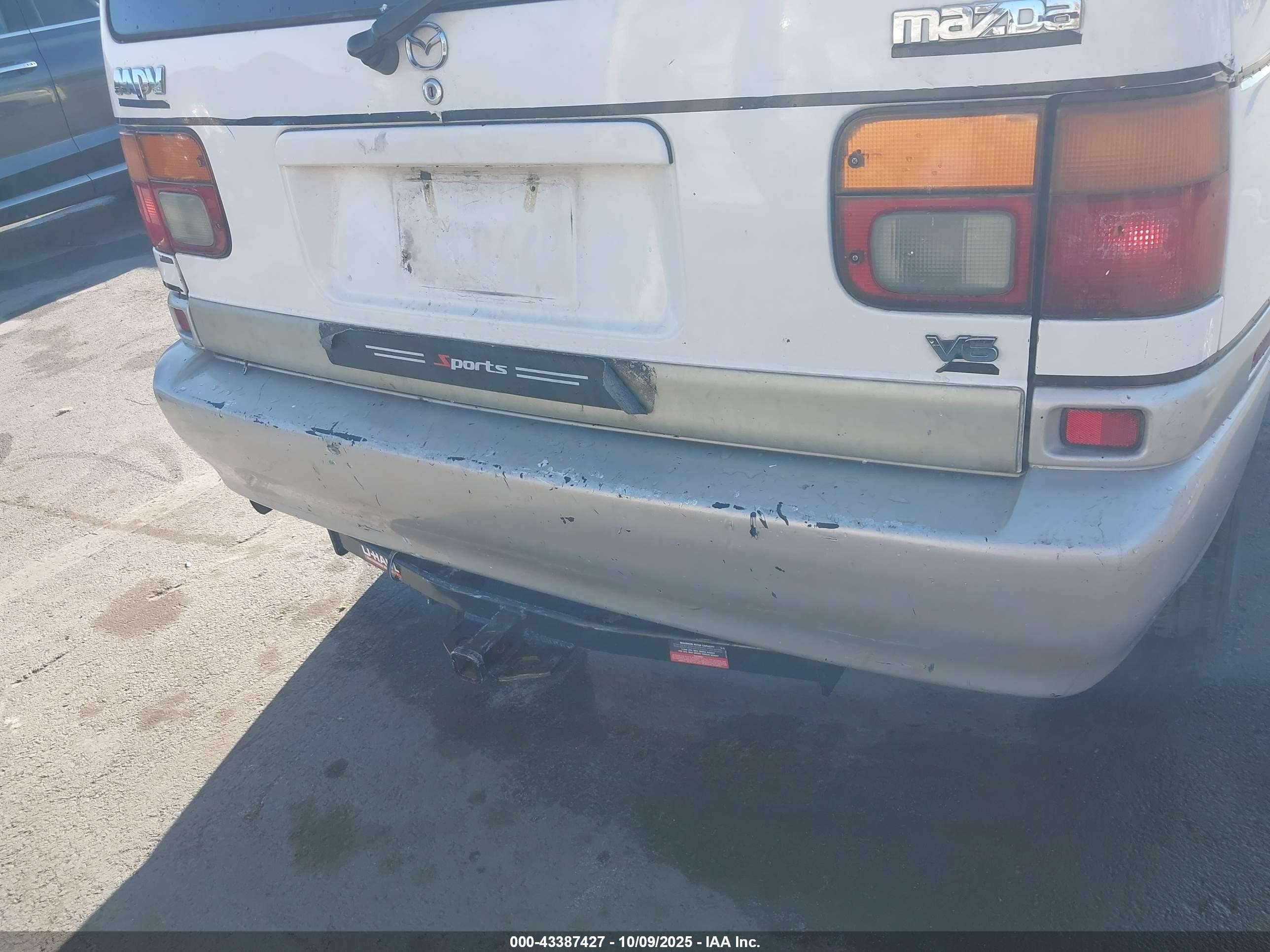 1998 Mazda Mpv Es/lx Белый vin: JM3LV5228W0835287