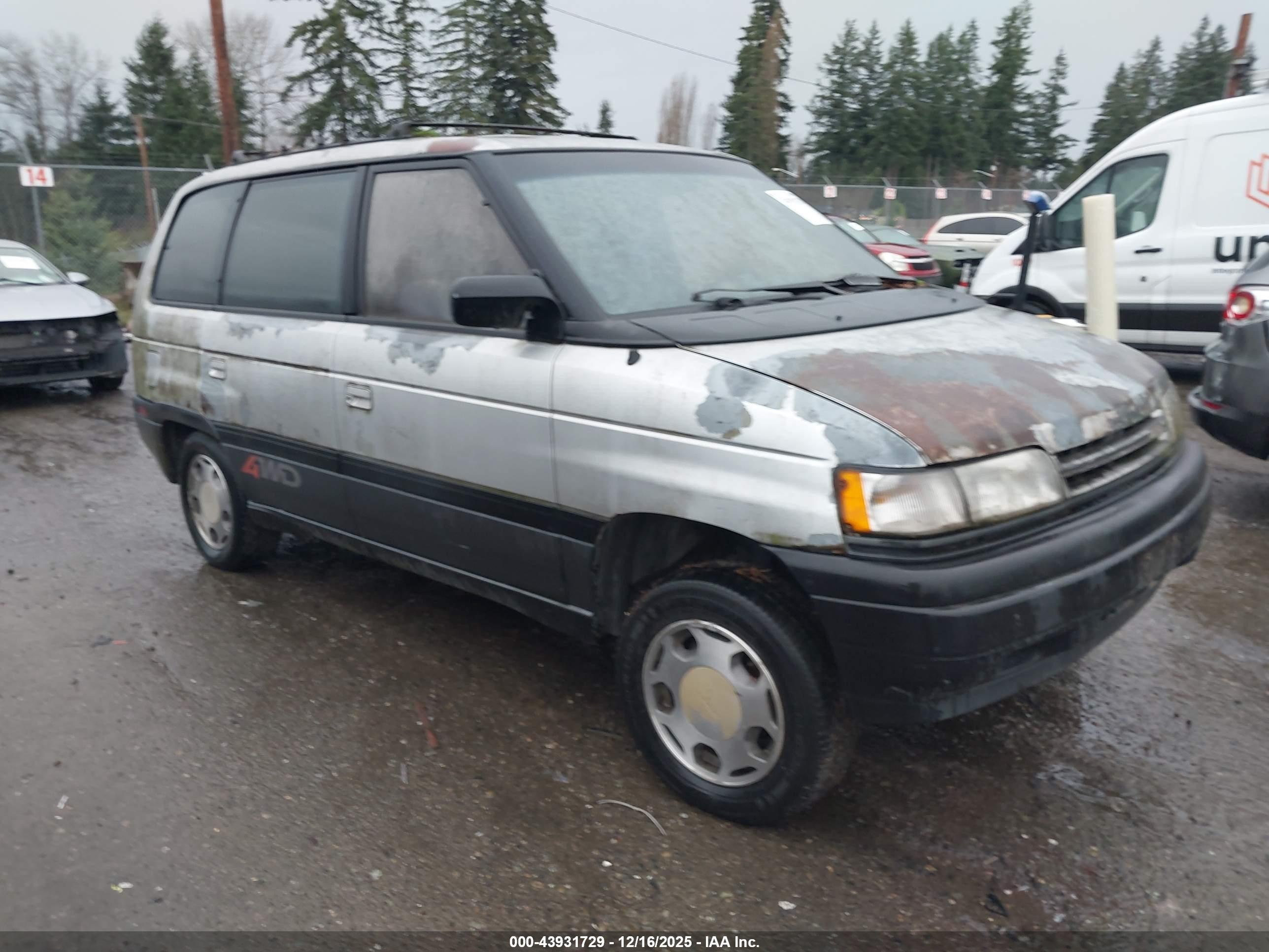 1990 Mazda Mpv Wagon Silver vin: JM3LV5238L0224664