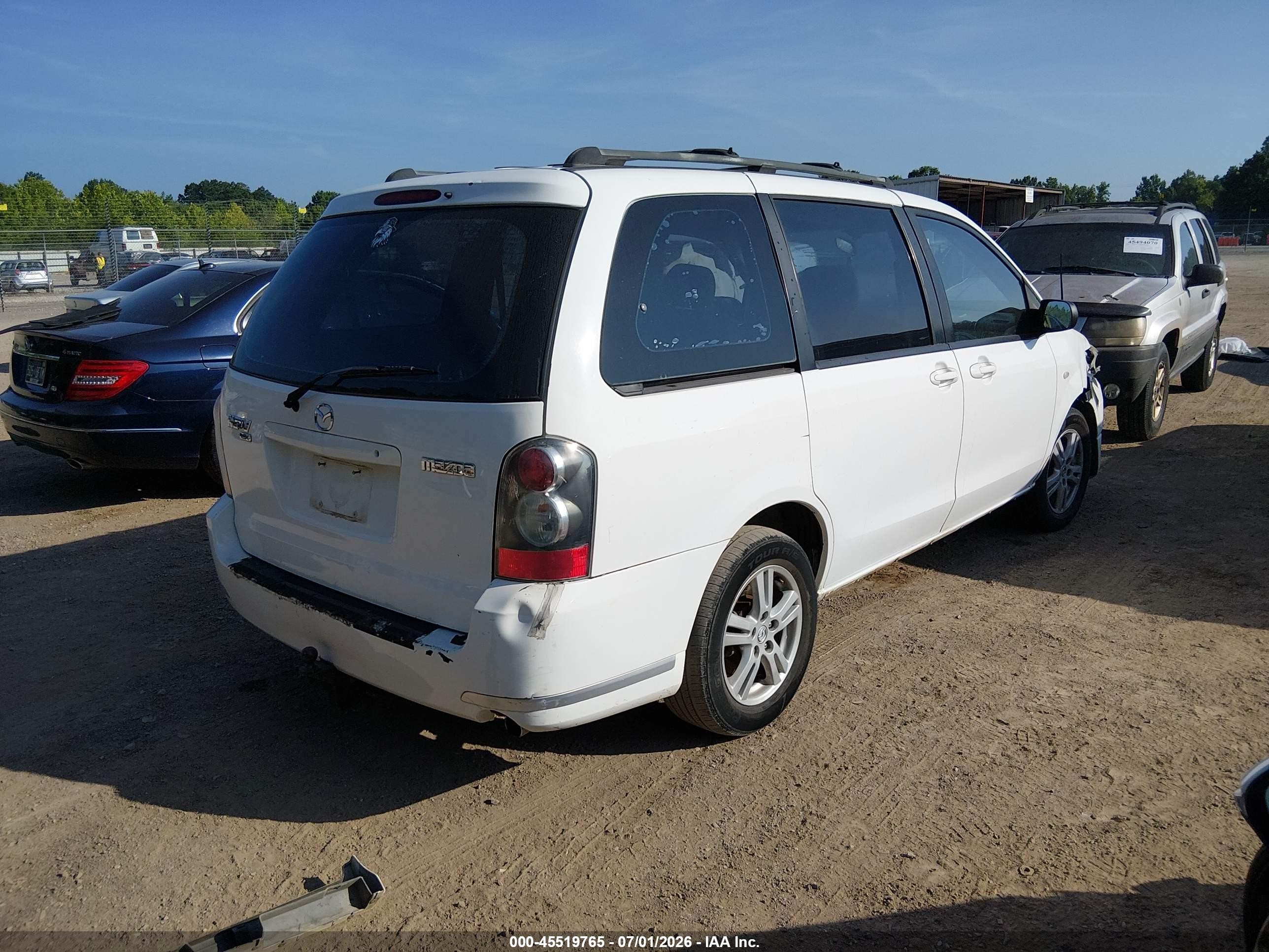 2005 Mazda Mpv Lx White vin: JM3LW28A050547322