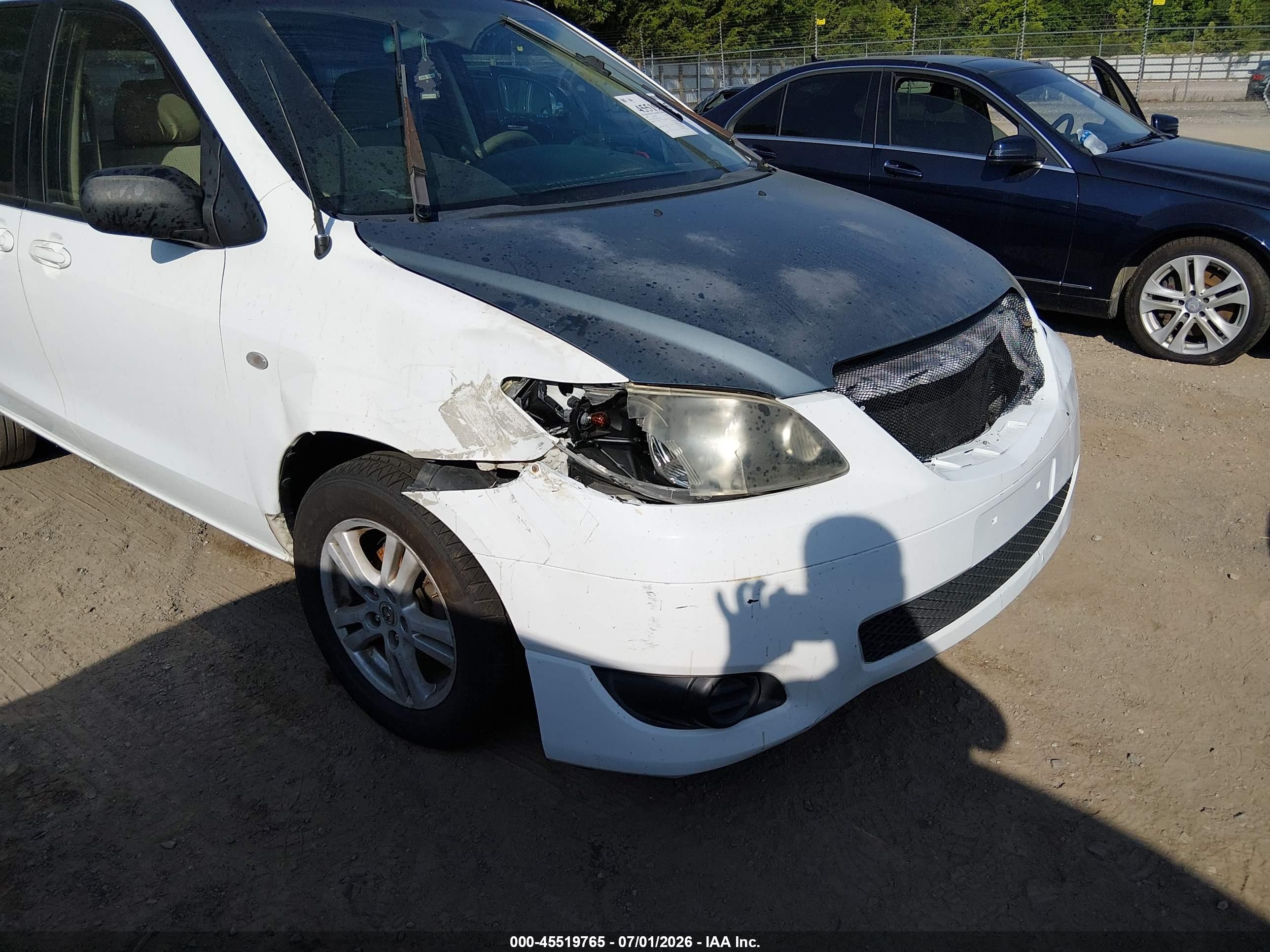 2005 Mazda Mpv Lx White vin: JM3LW28A050547322