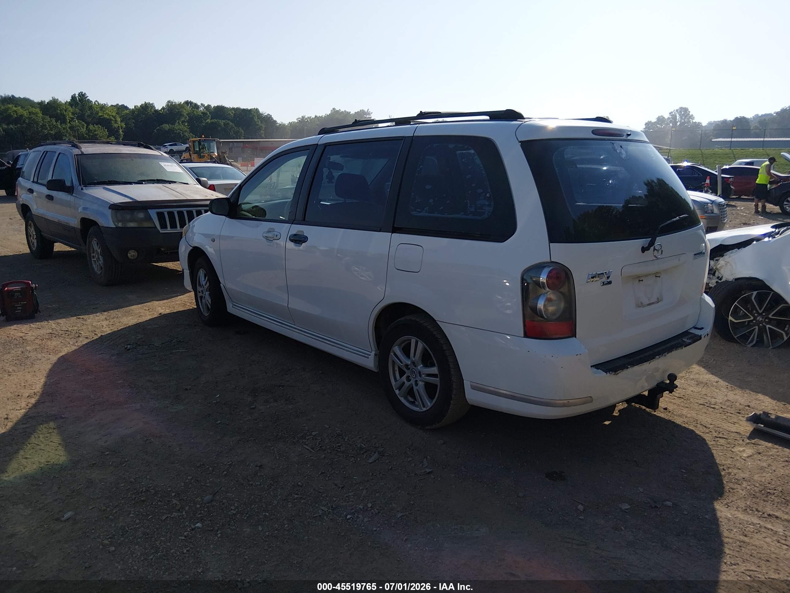2005 Mazda Mpv Lx White vin: JM3LW28A050547322