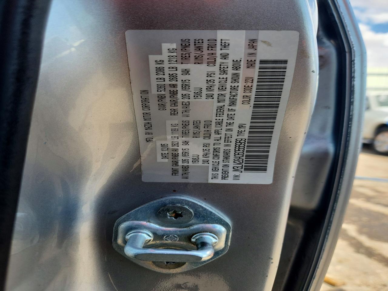 2006 Mazda Mpv Wagon Silver vin: JM3LW28A060566969