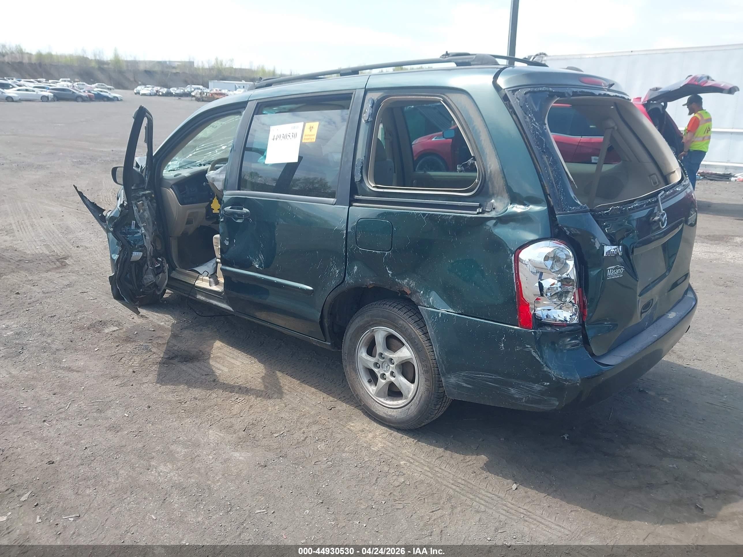 2002 Mazda Mpv Es/lx Green vin: JM3LW28A420318556