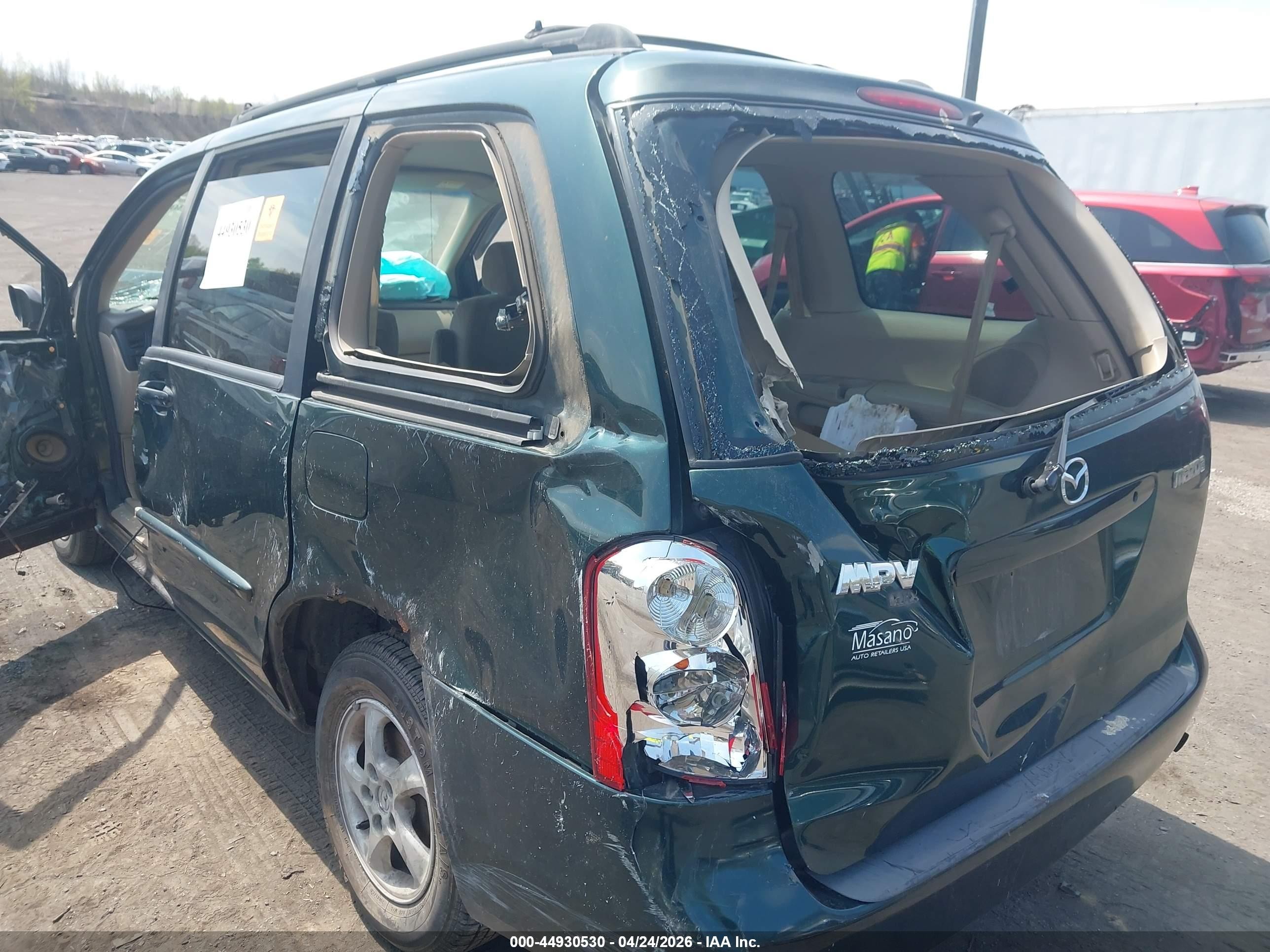 2002 Mazda Mpv Es/lx Green vin: JM3LW28A420318556