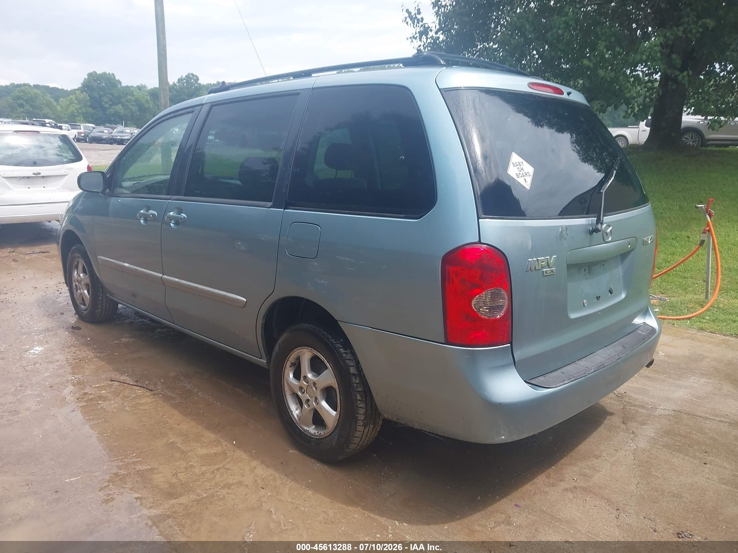 2002 Mazda Mpv Es/lx Blue vin: JM3LW28A520334216