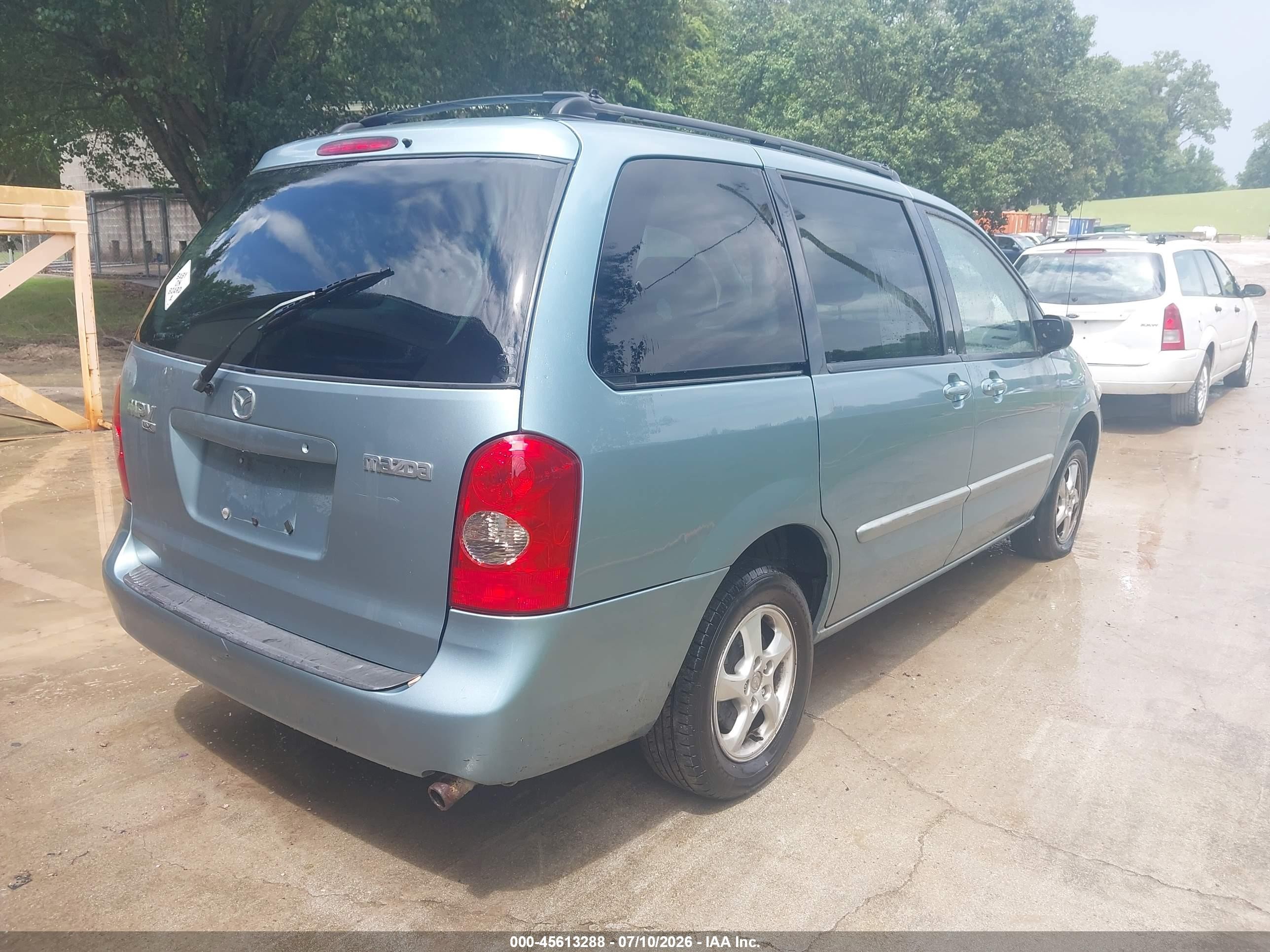 2002 Mazda Mpv Es/lx Blue vin: JM3LW28A520334216