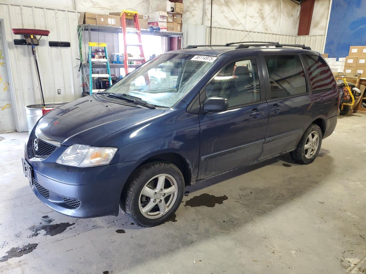 2003 Mazda Mpv Wagon Синий vin: JM3LW28A530358498