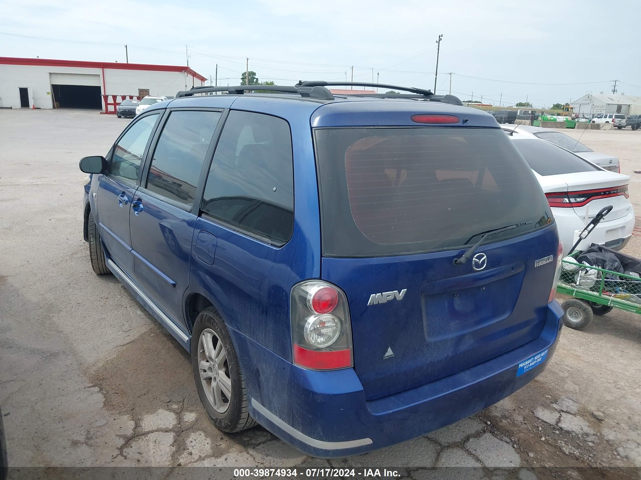 2004 Mazda Mpv Lx Blue vin: JM3LW28A640514498