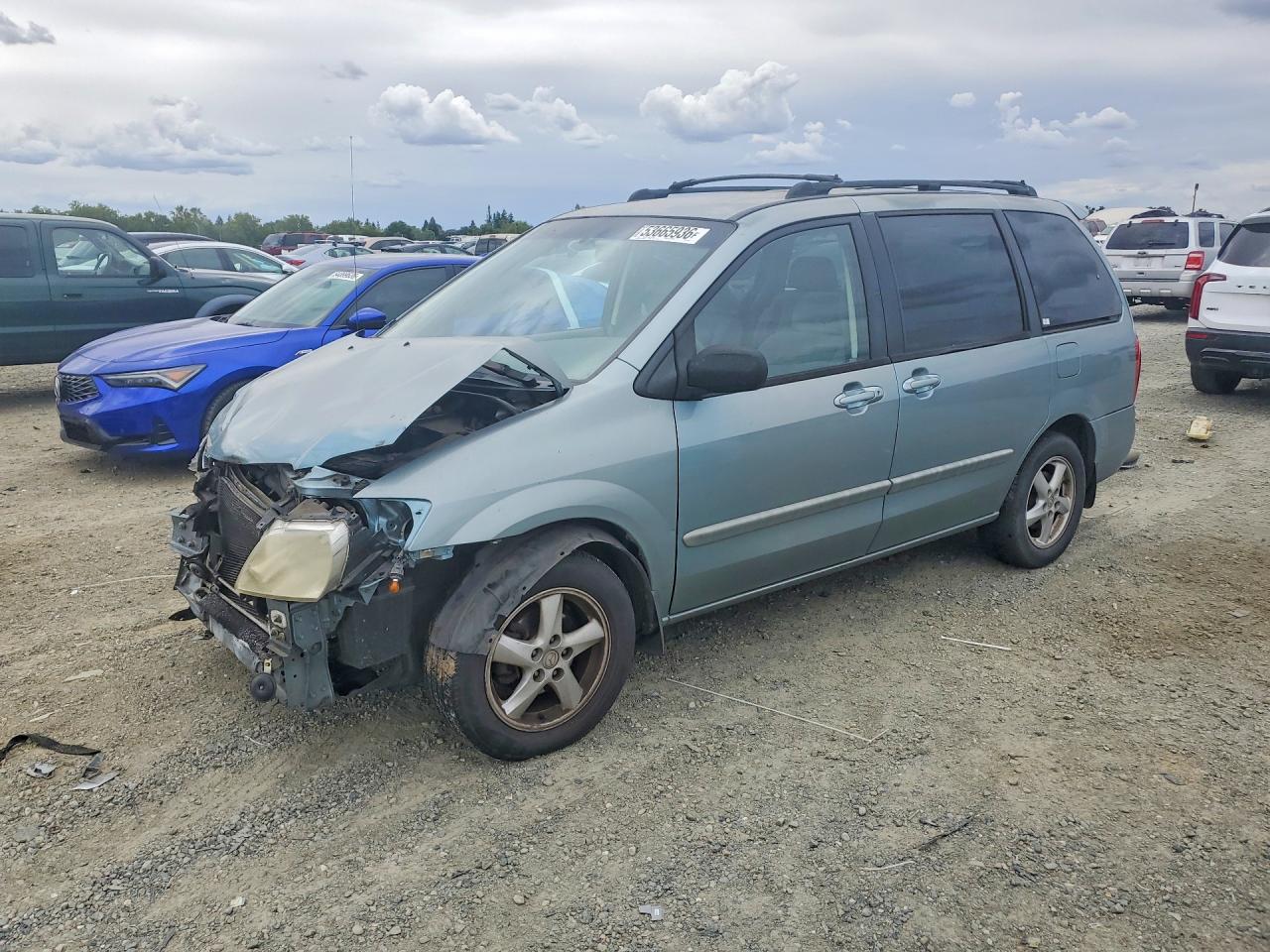 2003 Mazda Mpv Wagon Blue vin: JM3LW28A930338724