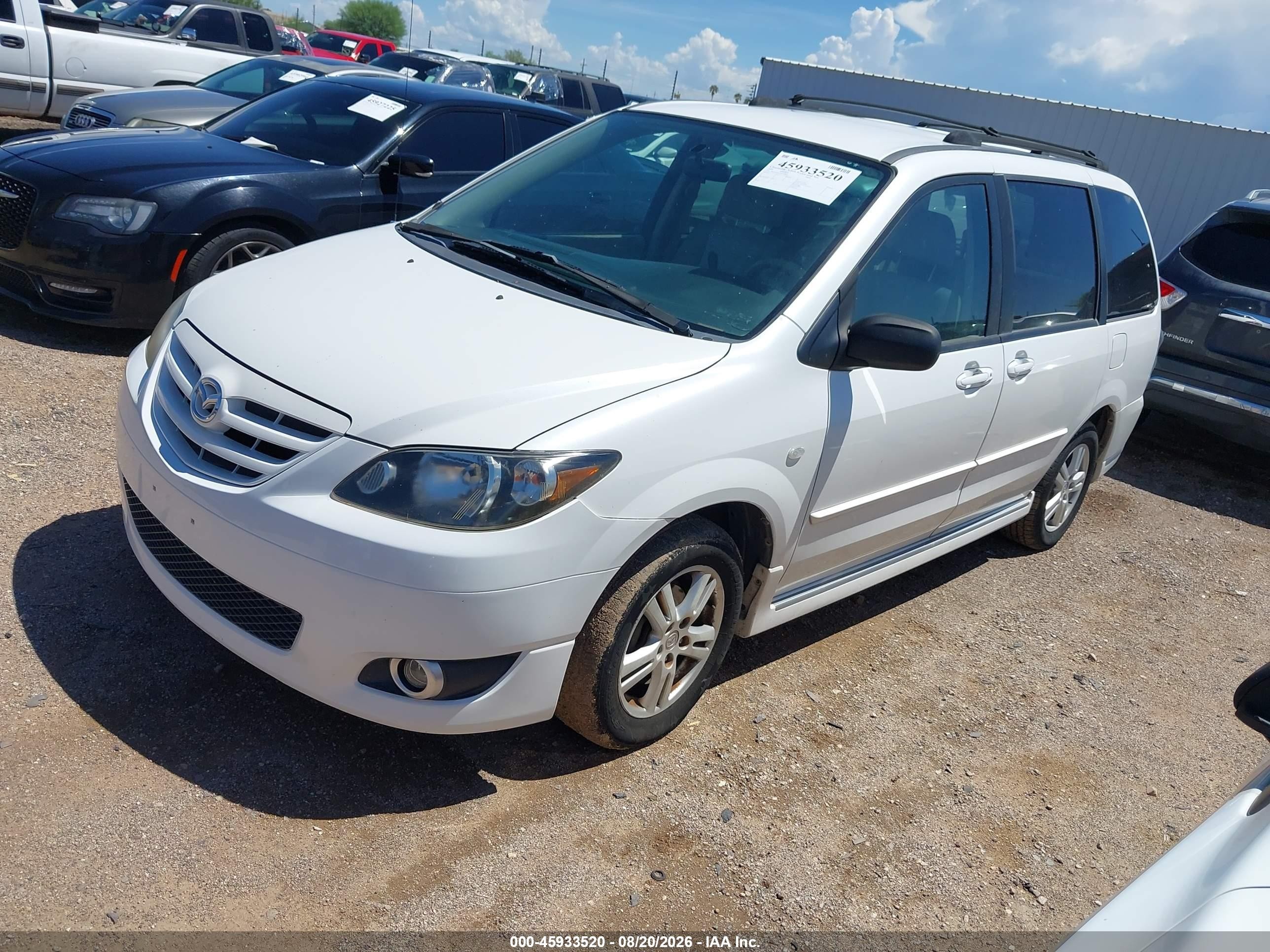 2004 Mazda Mpv Lx White vin: JM3LW28A940517492
