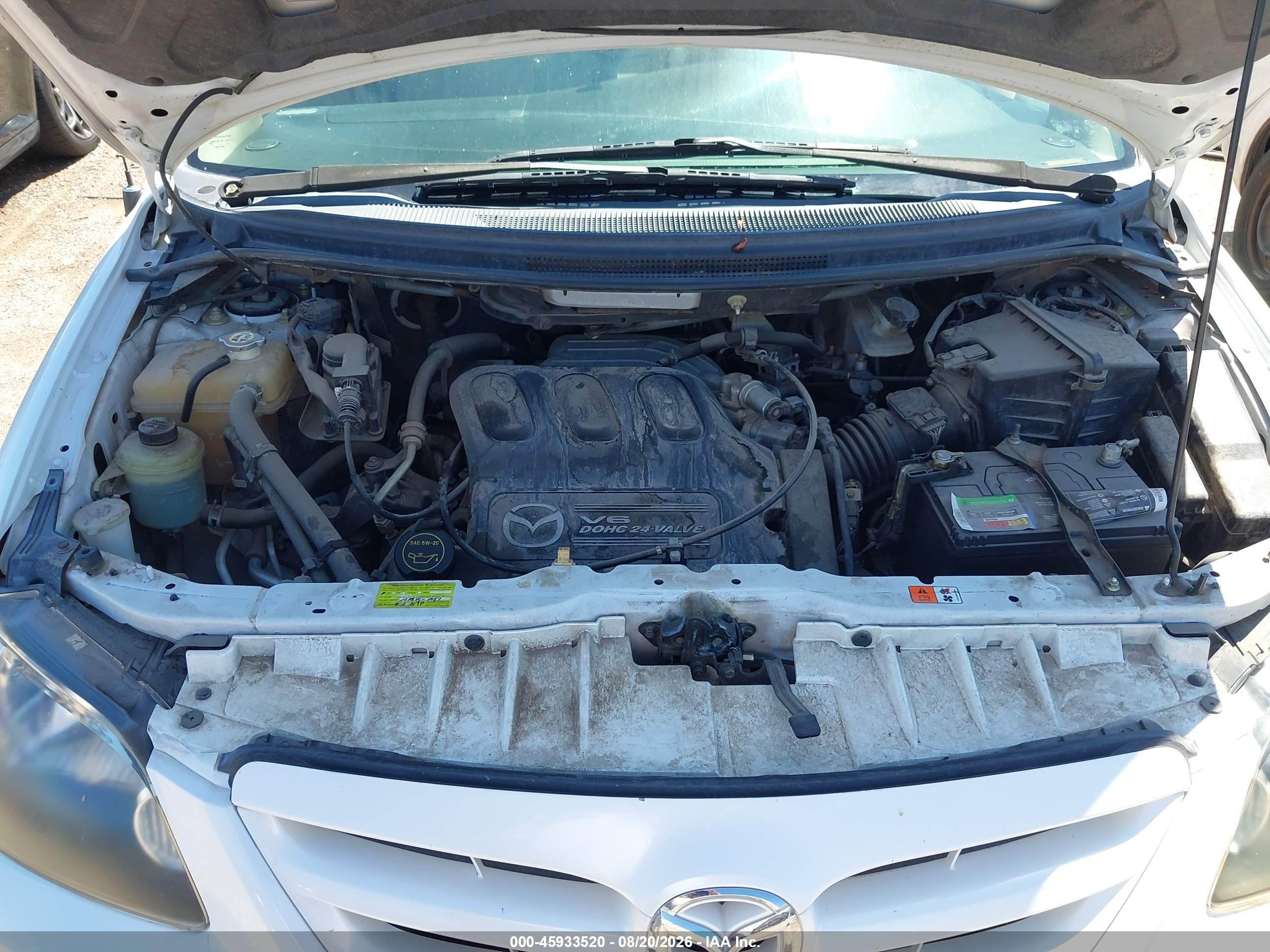 2004 Mazda Mpv Lx White vin: JM3LW28A940517492