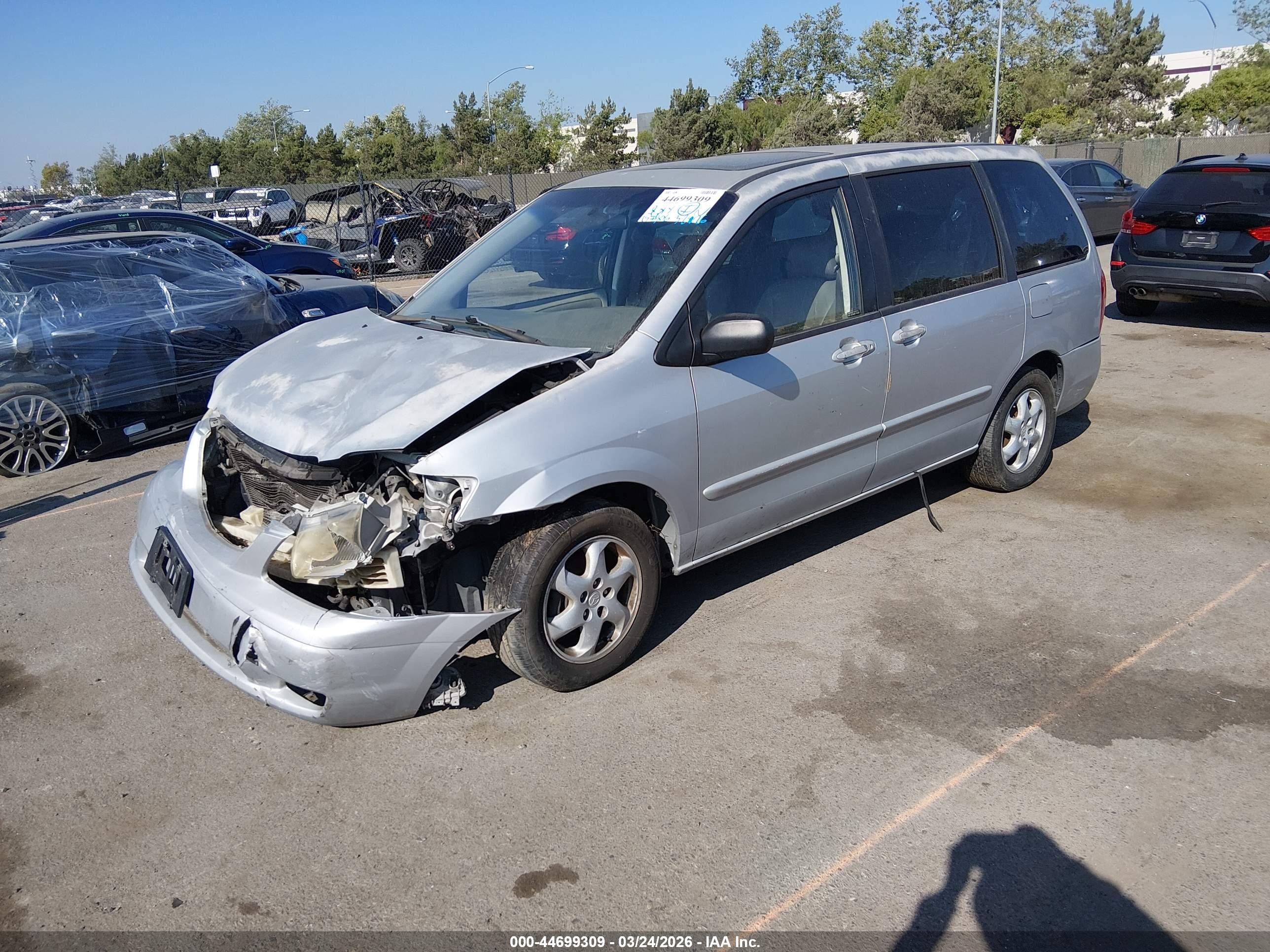 2000 Mazda Mpv Dx/es/lx Silver vin: JM3LW28G0Y0100594