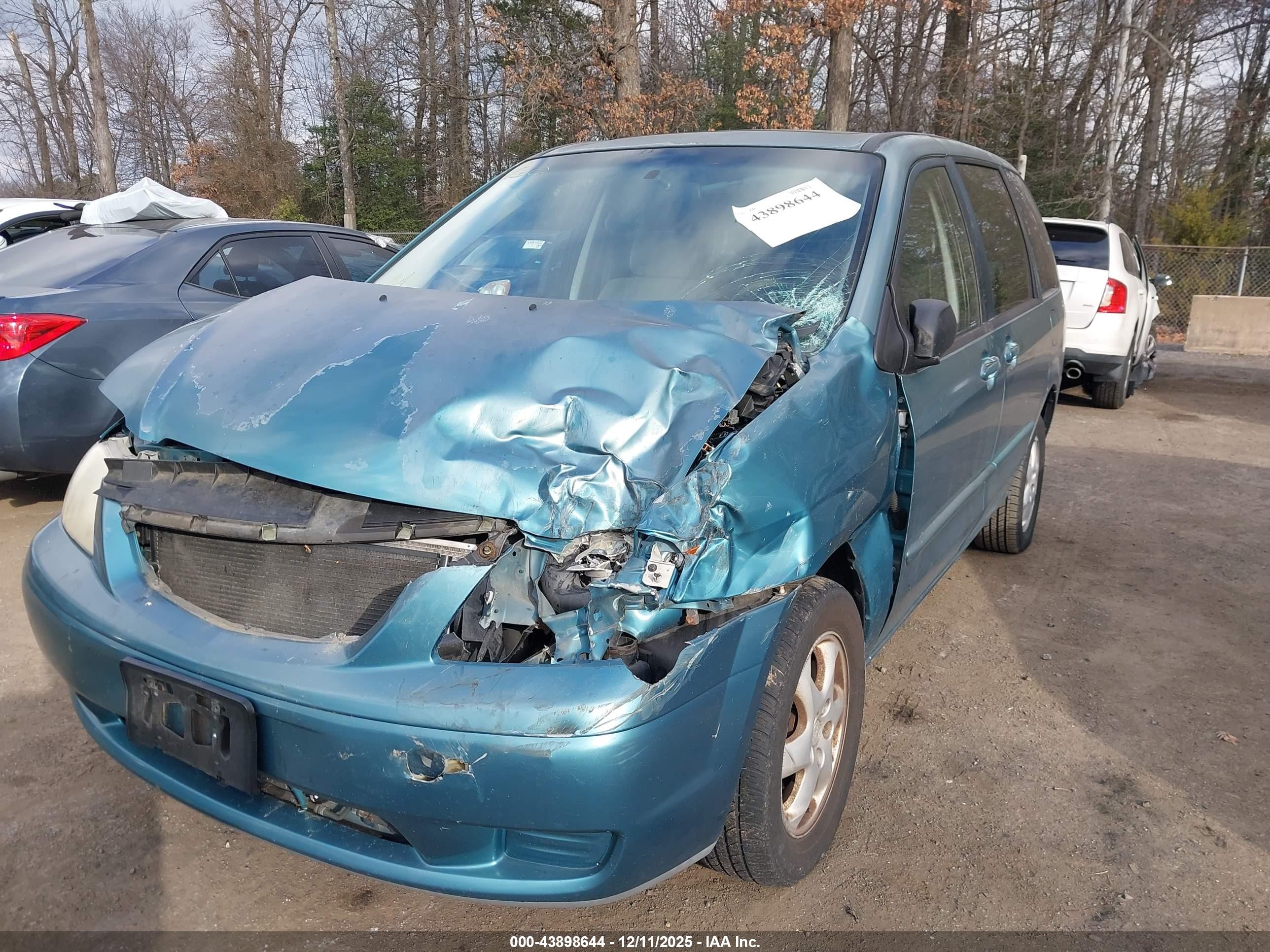 2000 Mazda Mpv Dx/es/lx Turquoise vin: JM3LW28G1Y0101690