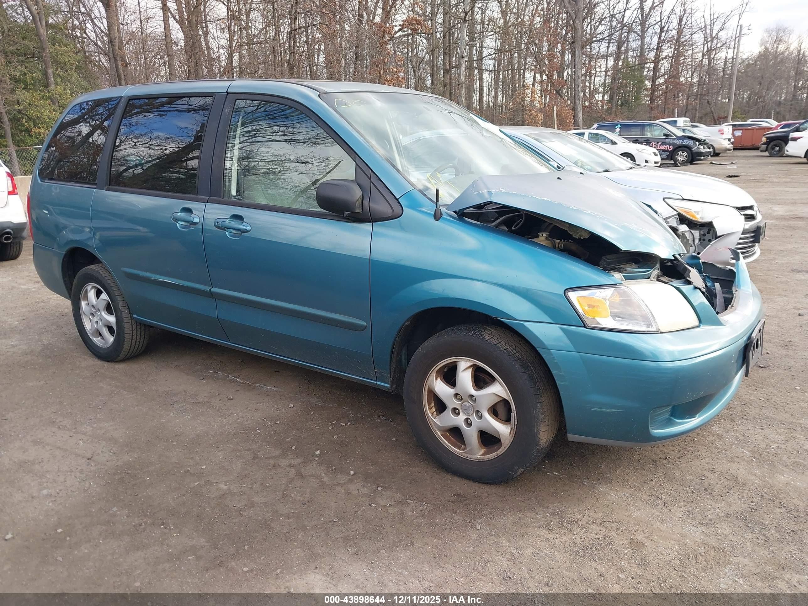 2000 Mazda Mpv Dx/es/lx Turquoise vin: JM3LW28G1Y0101690