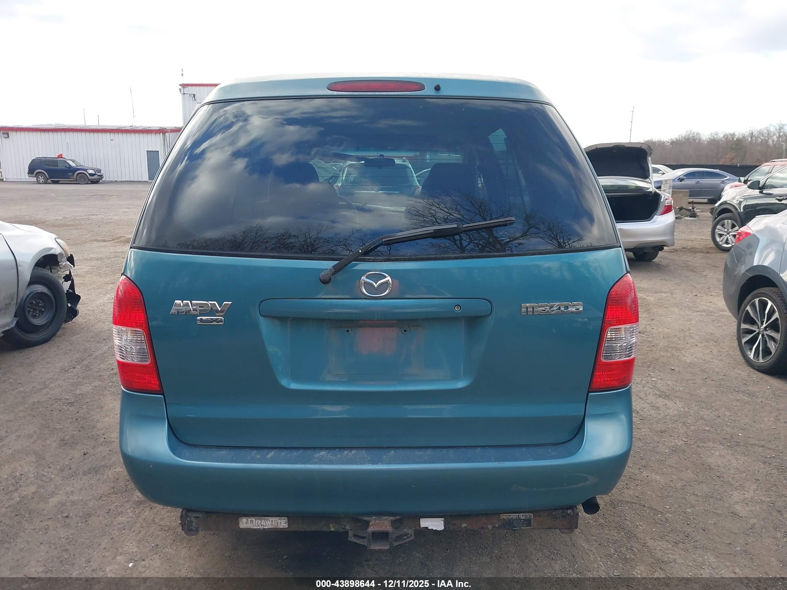 2000 Mazda Mpv Dx/es/lx Turquoise vin: JM3LW28G1Y0101690