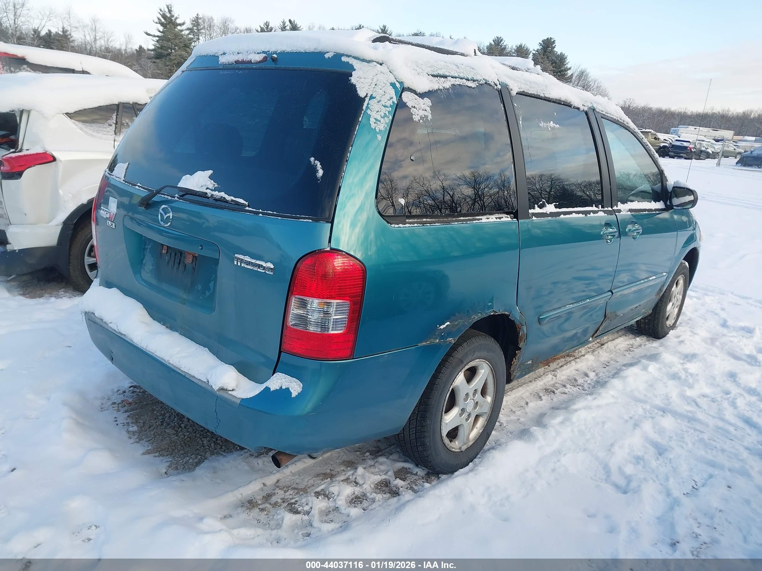 2000 Mazda Mpv Dx/es/lx Turquoise vin: JM3LW28G4Y0133503