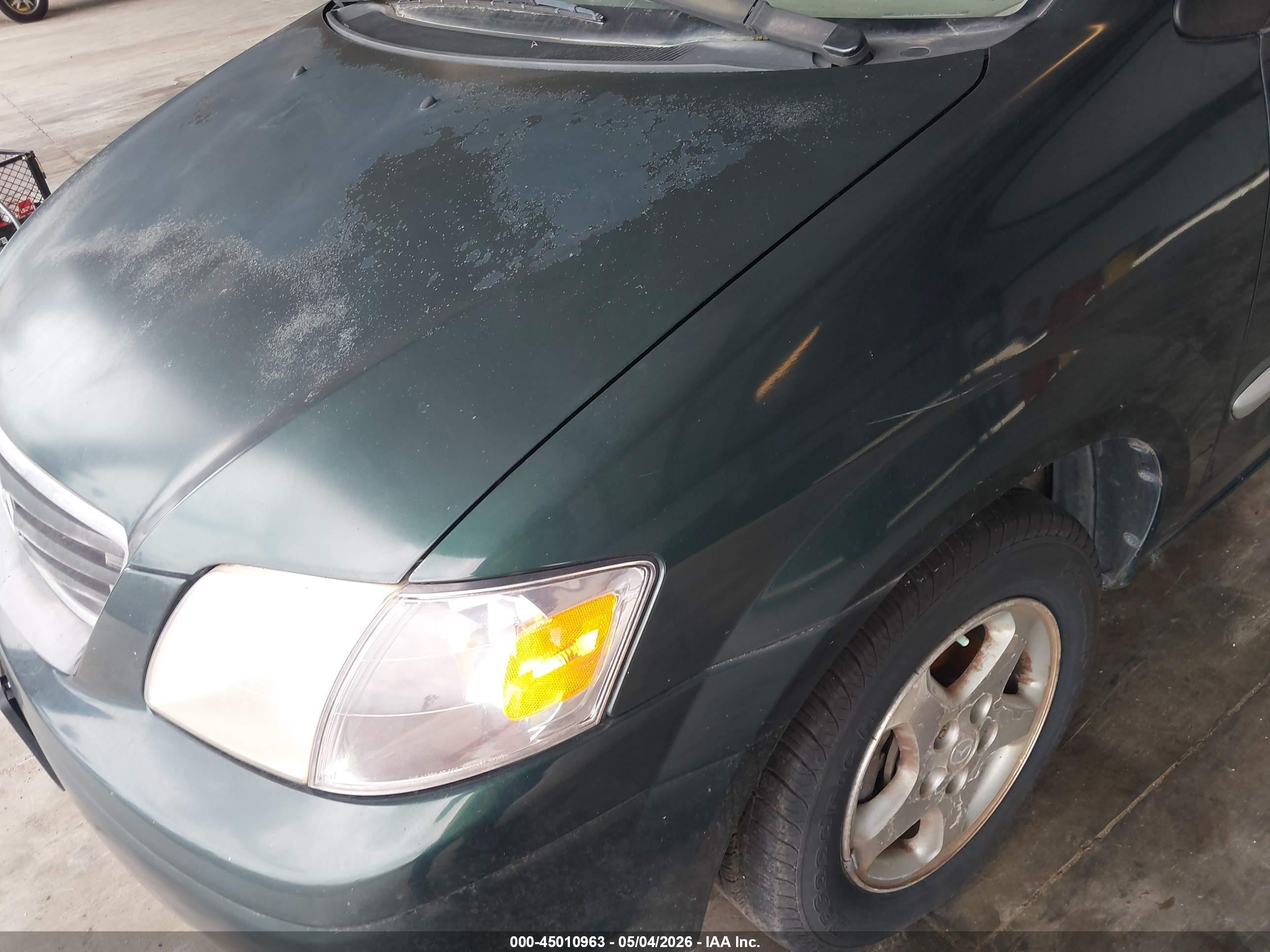 2001 Mazda Mpv Dx/es/lx Green vin: JM3LW28G710182880