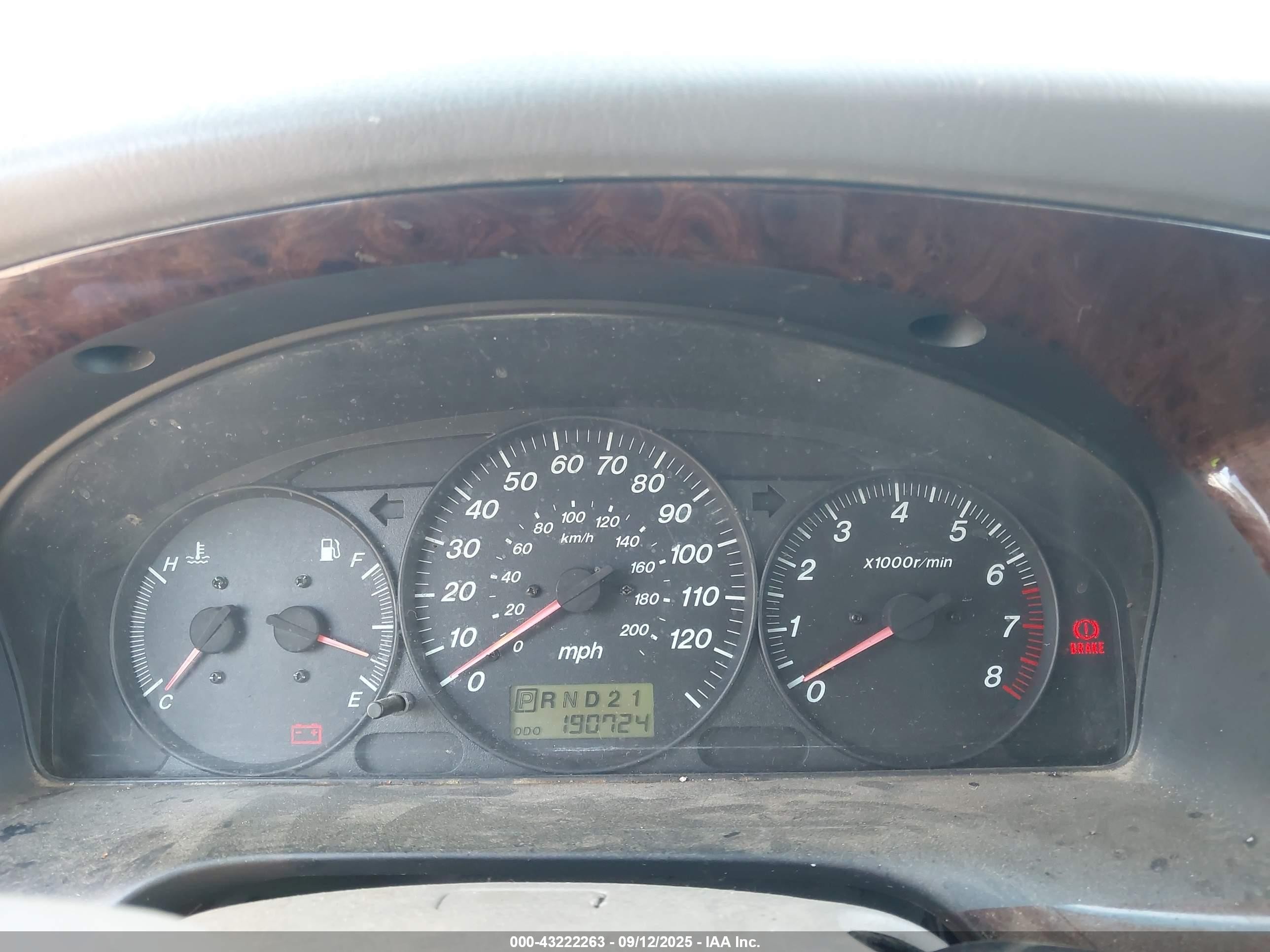2000 Mazda Mpv Dx/es/lx Blue vin: JM3LW28G8Y0104490