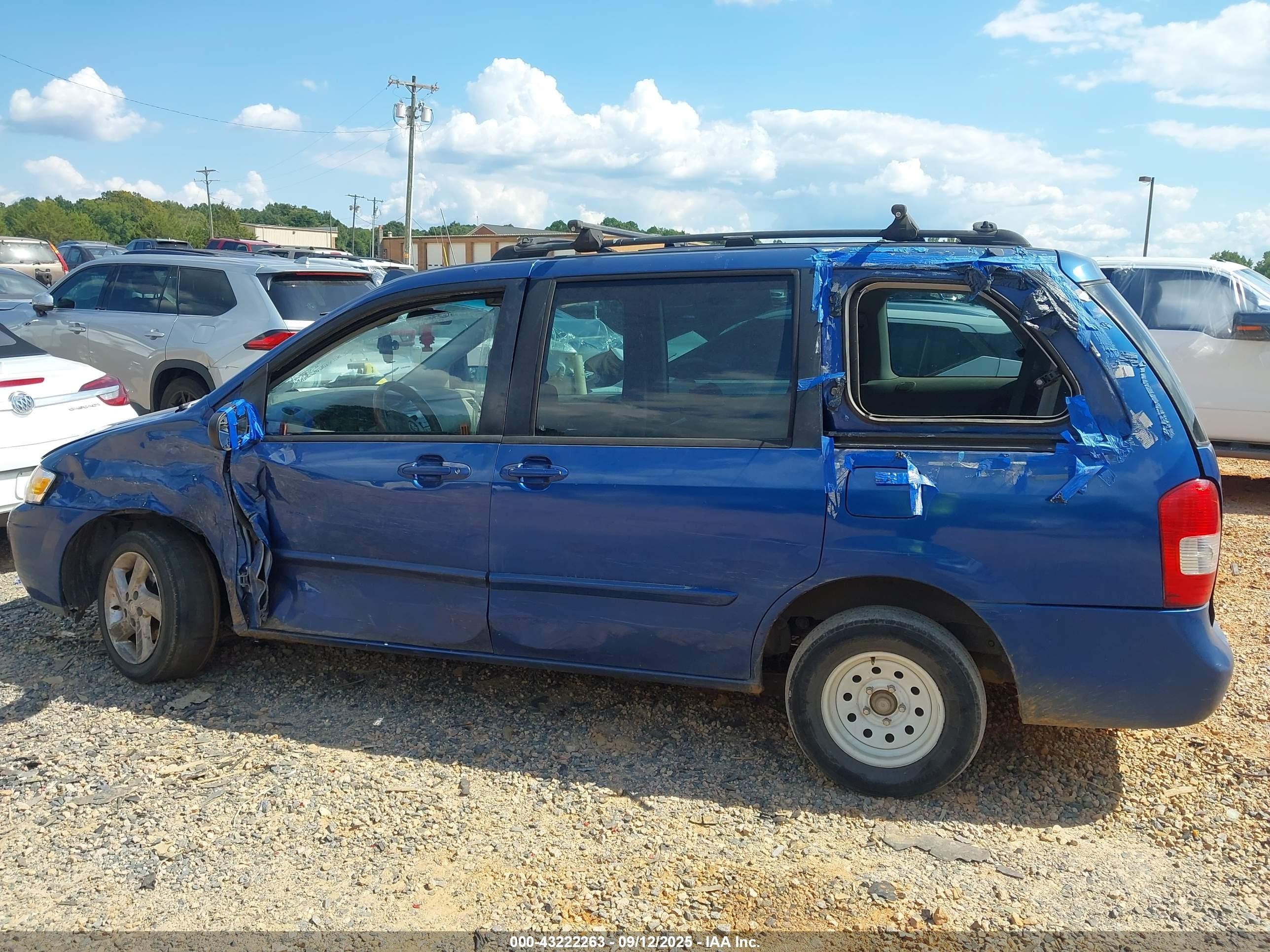 2000 Mazda Mpv Dx/es/lx Blue vin: JM3LW28G8Y0104490