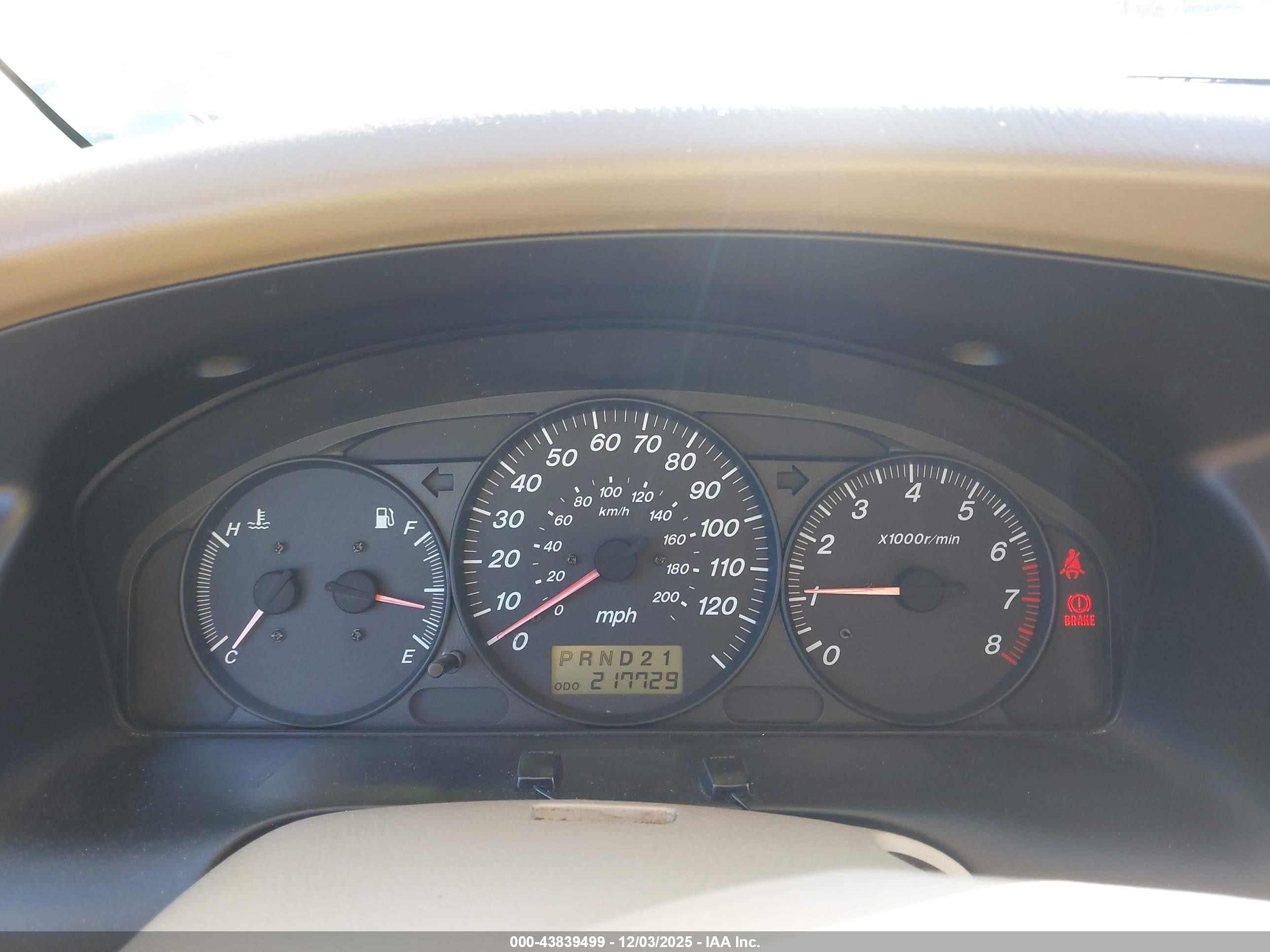 2000 Mazda Mpv Dx/es/lx Brown vin: JM3LW28G9Y0164293