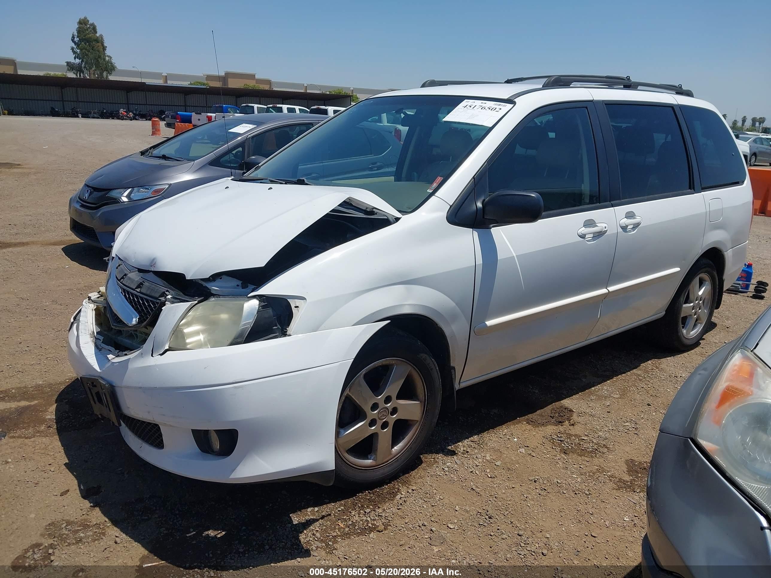 2002 Mazda Mpv Es/lx White vin: JM3LW28J020324919