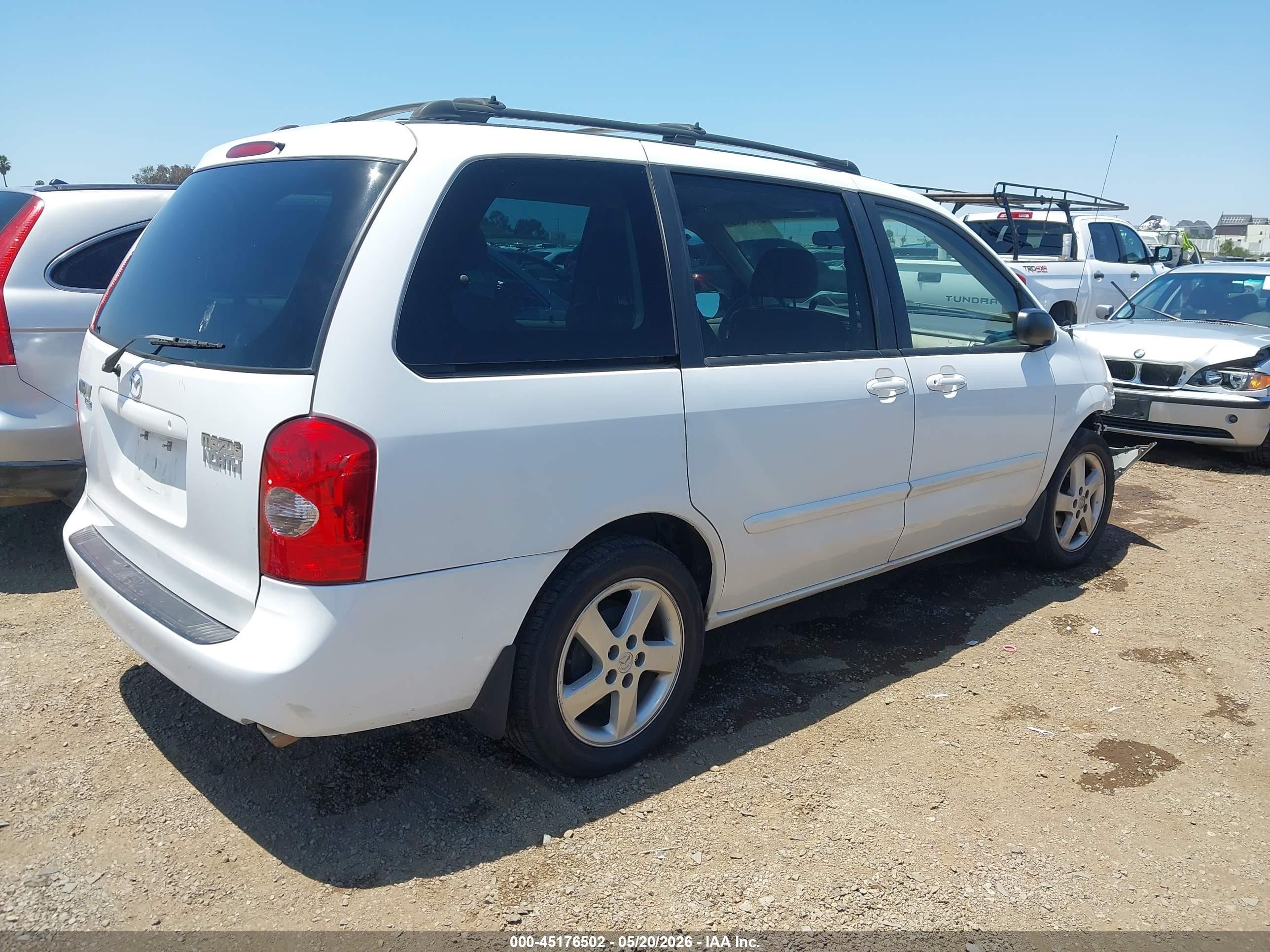2002 Mazda Mpv Es/lx White vin: JM3LW28J020324919