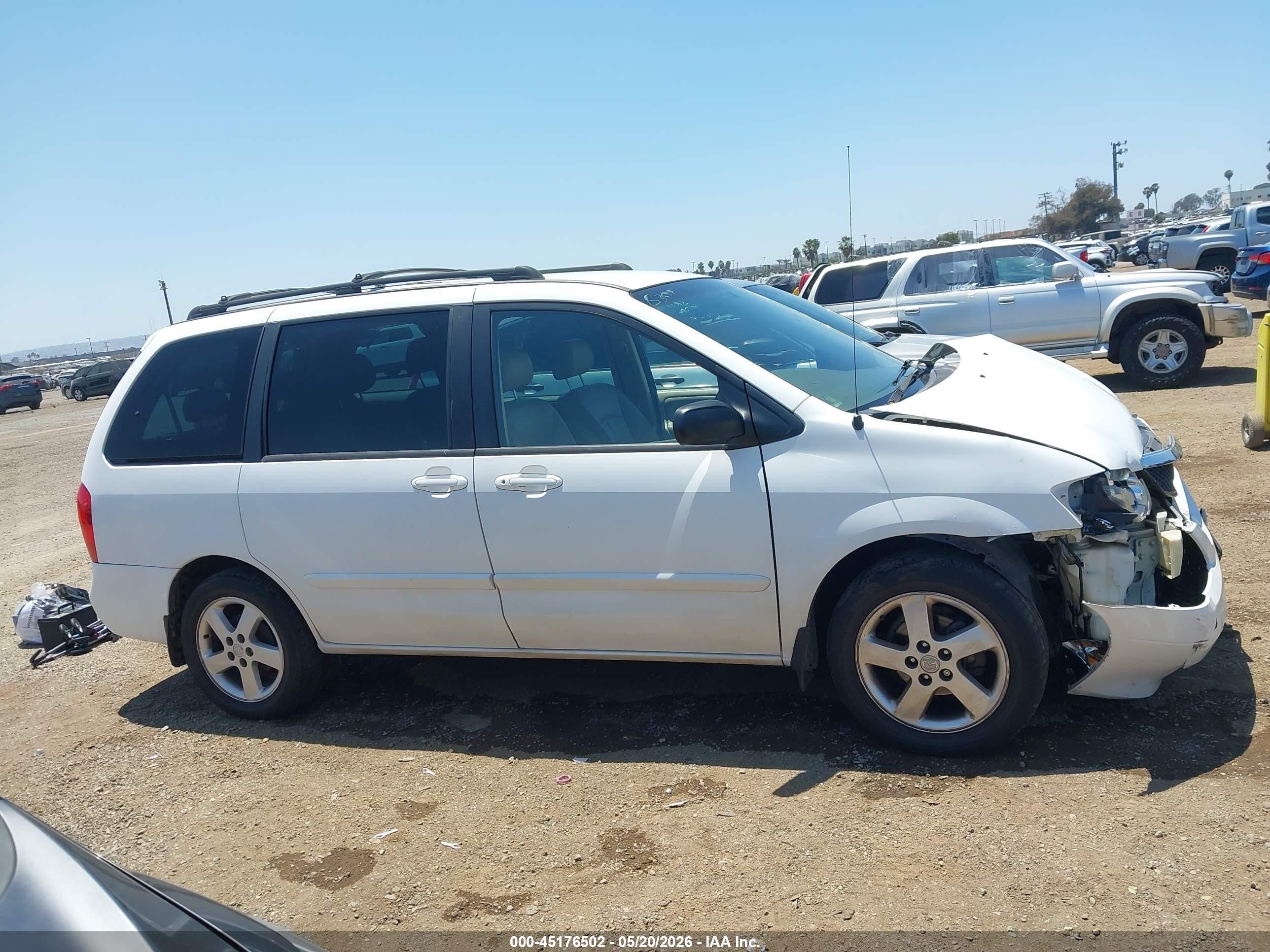 2002 Mazda Mpv Es/lx White vin: JM3LW28J020324919