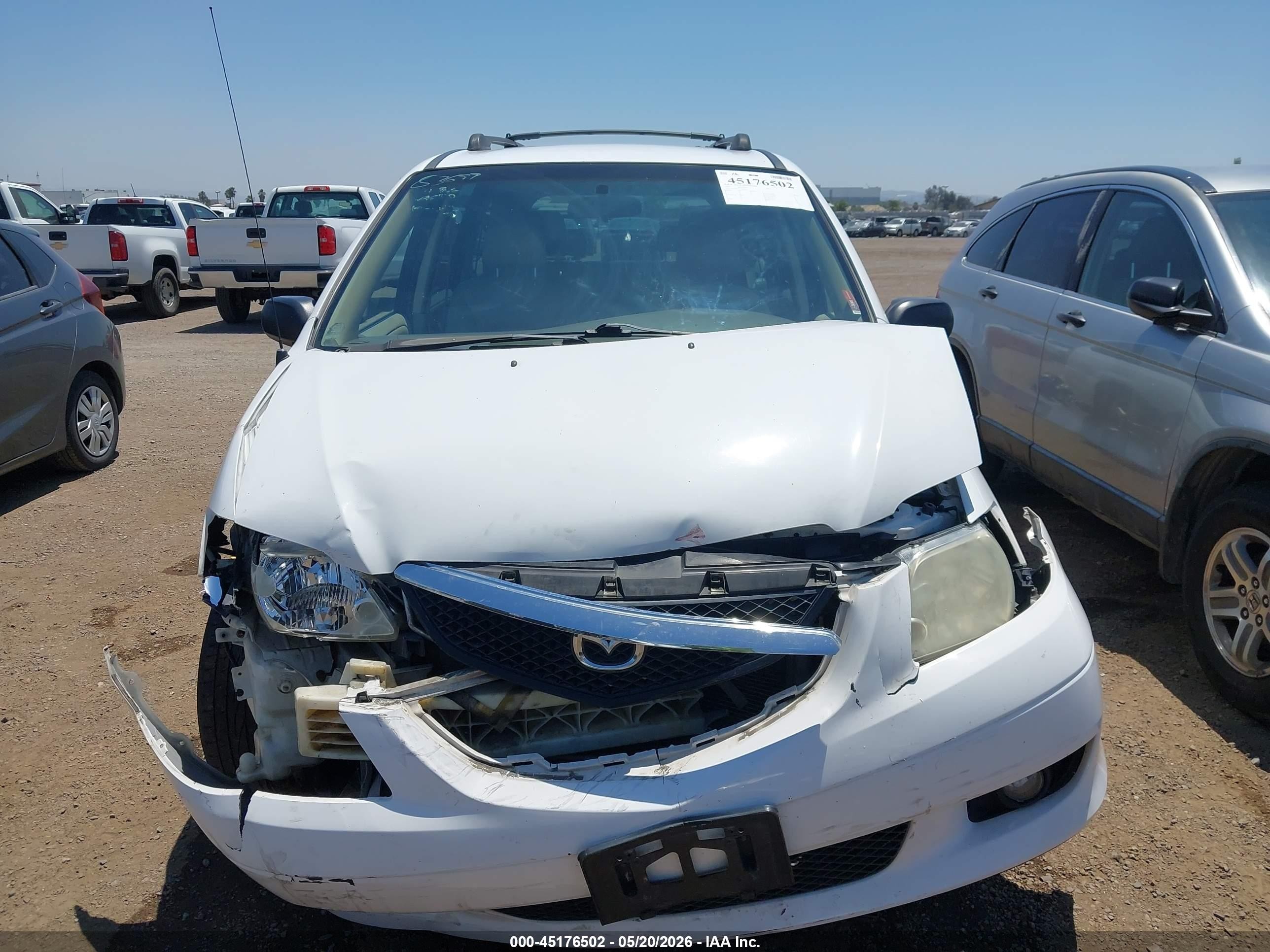 2002 Mazda Mpv Es/lx White vin: JM3LW28J020324919