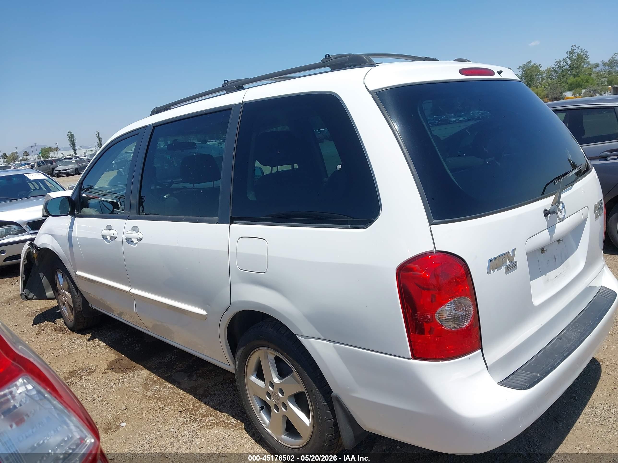 2002 Mazda Mpv Es/lx White vin: JM3LW28J020324919