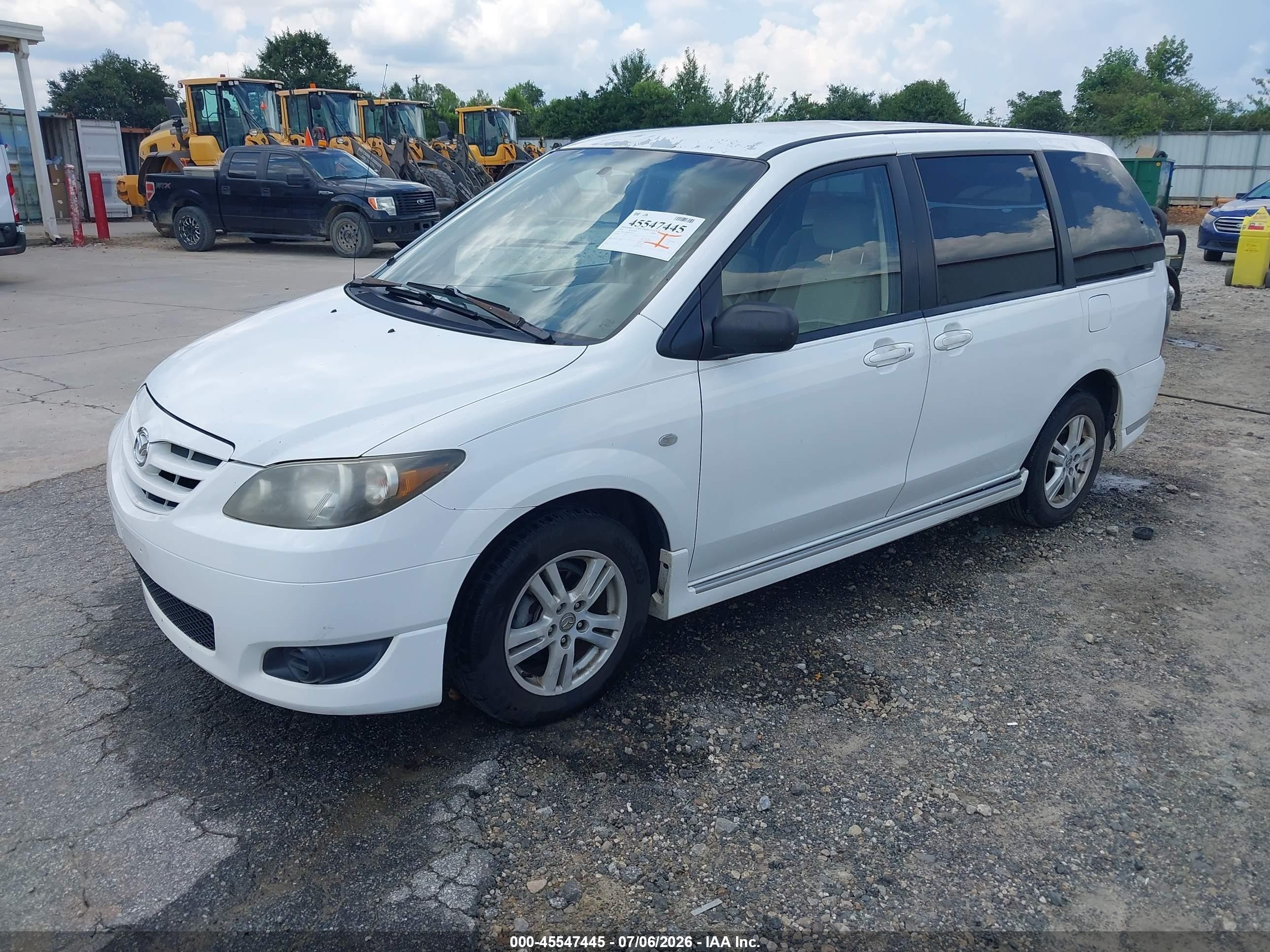 2005 Mazda Mpv Lx White vin: JM3LW28J050554450