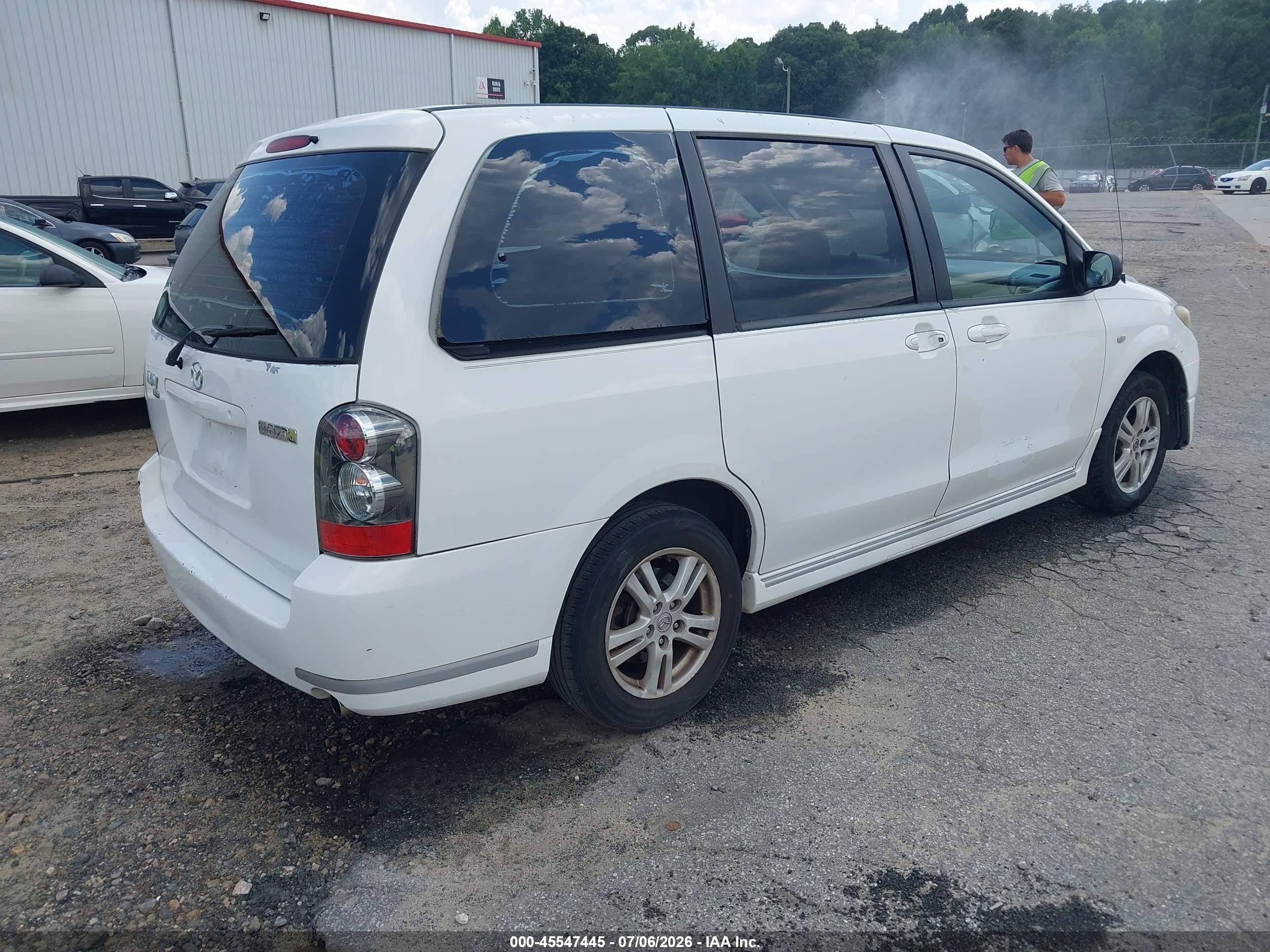 2005 Mazda Mpv Lx White vin: JM3LW28J050554450