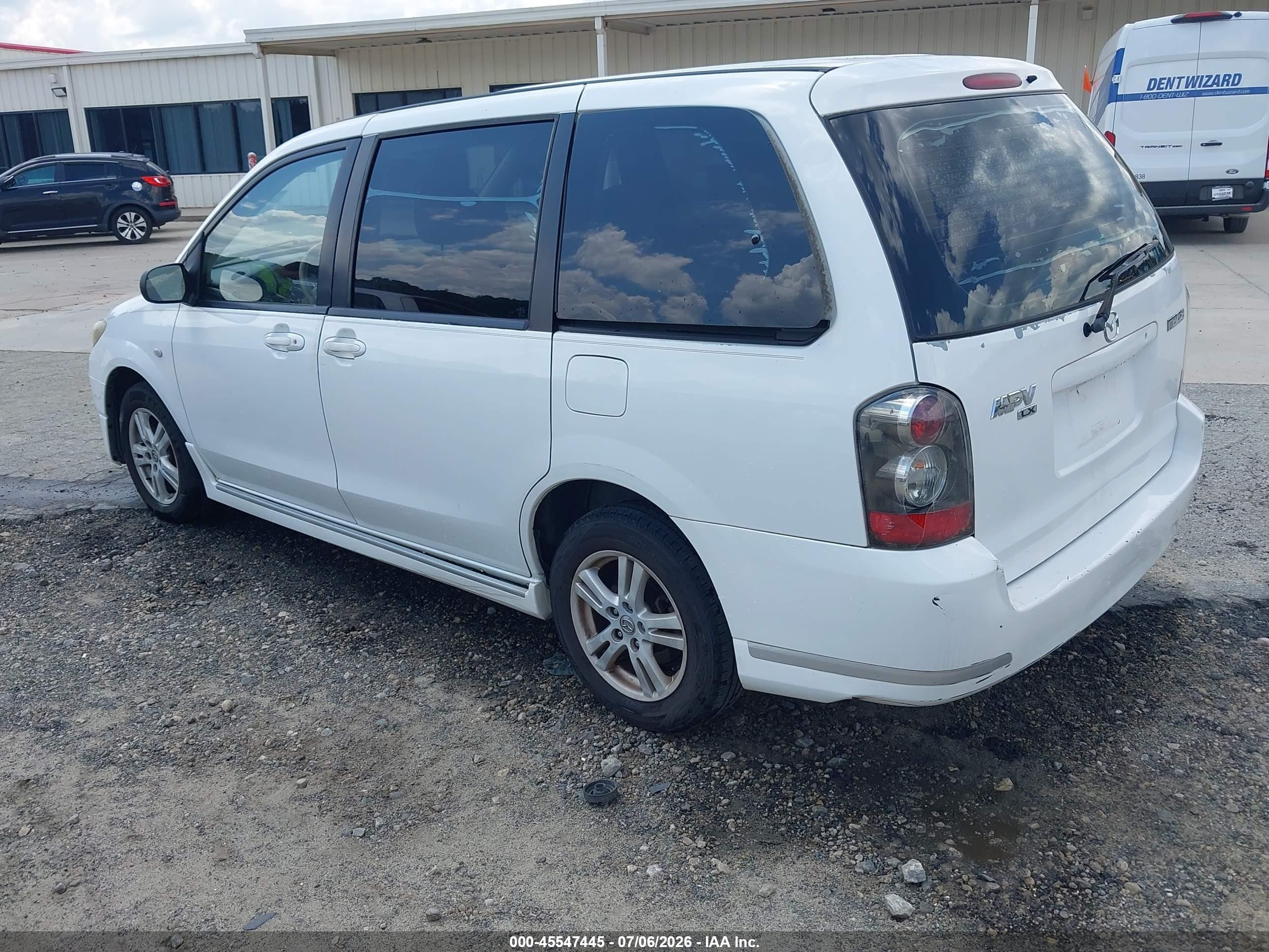 2005 Mazda Mpv Lx White vin: JM3LW28J050554450