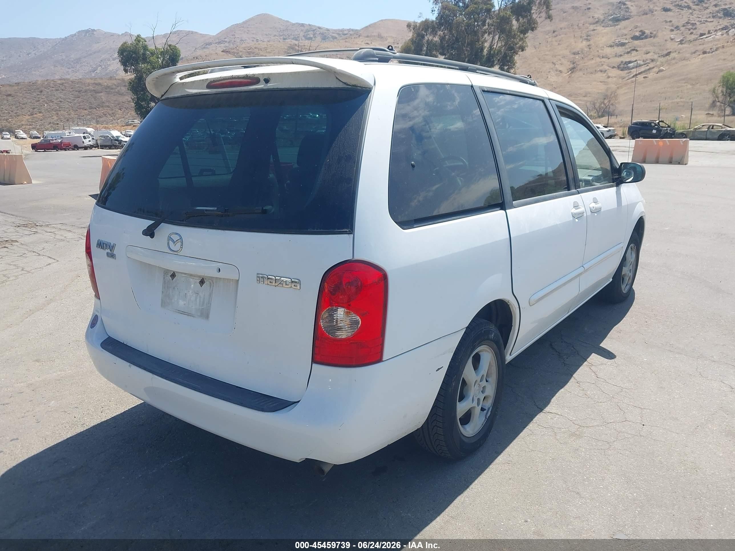 2002 Mazda Mpv Es/lx White vin: JM3LW28J120316991