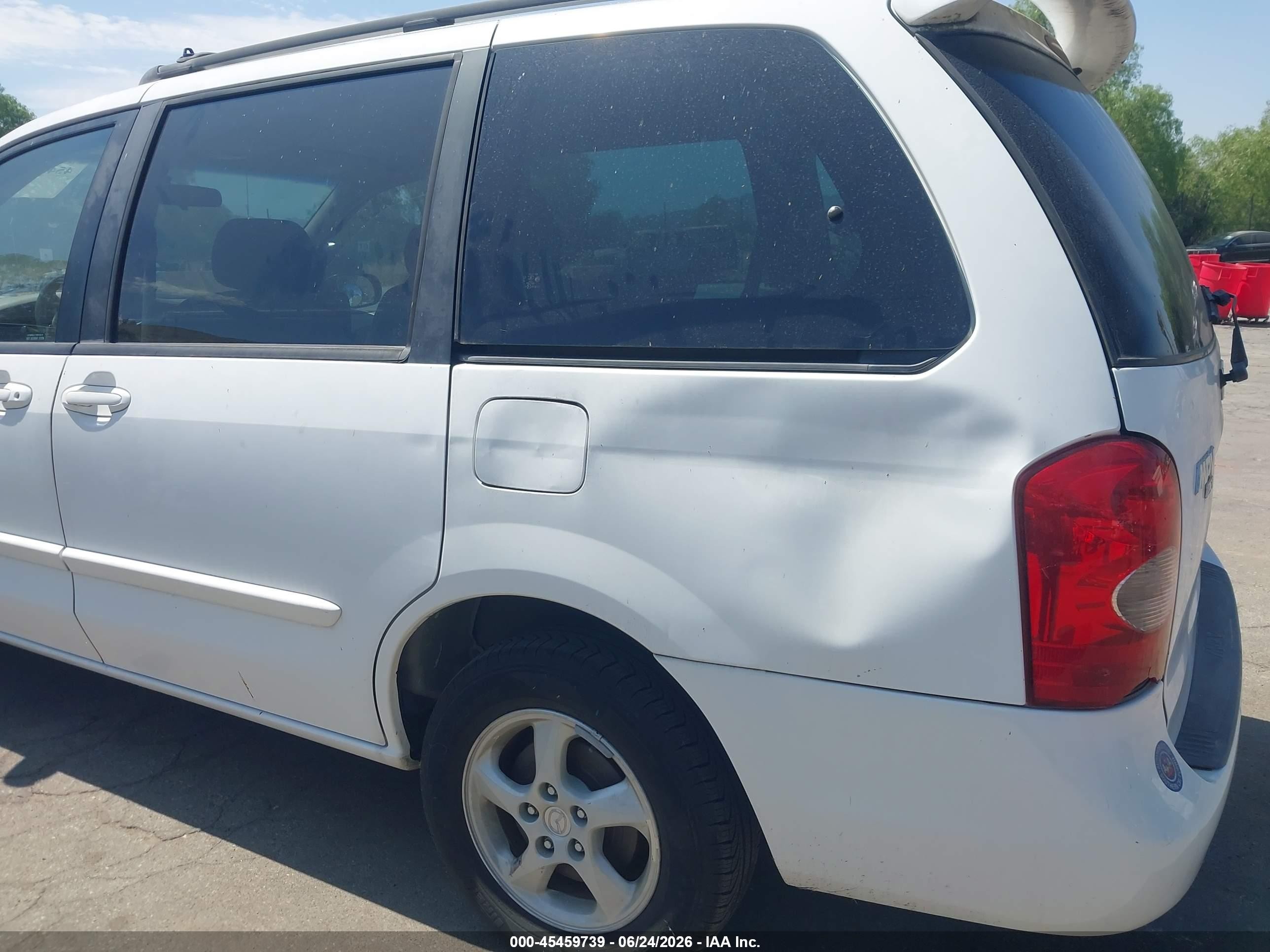 2002 Mazda Mpv Es/lx White vin: JM3LW28J120316991