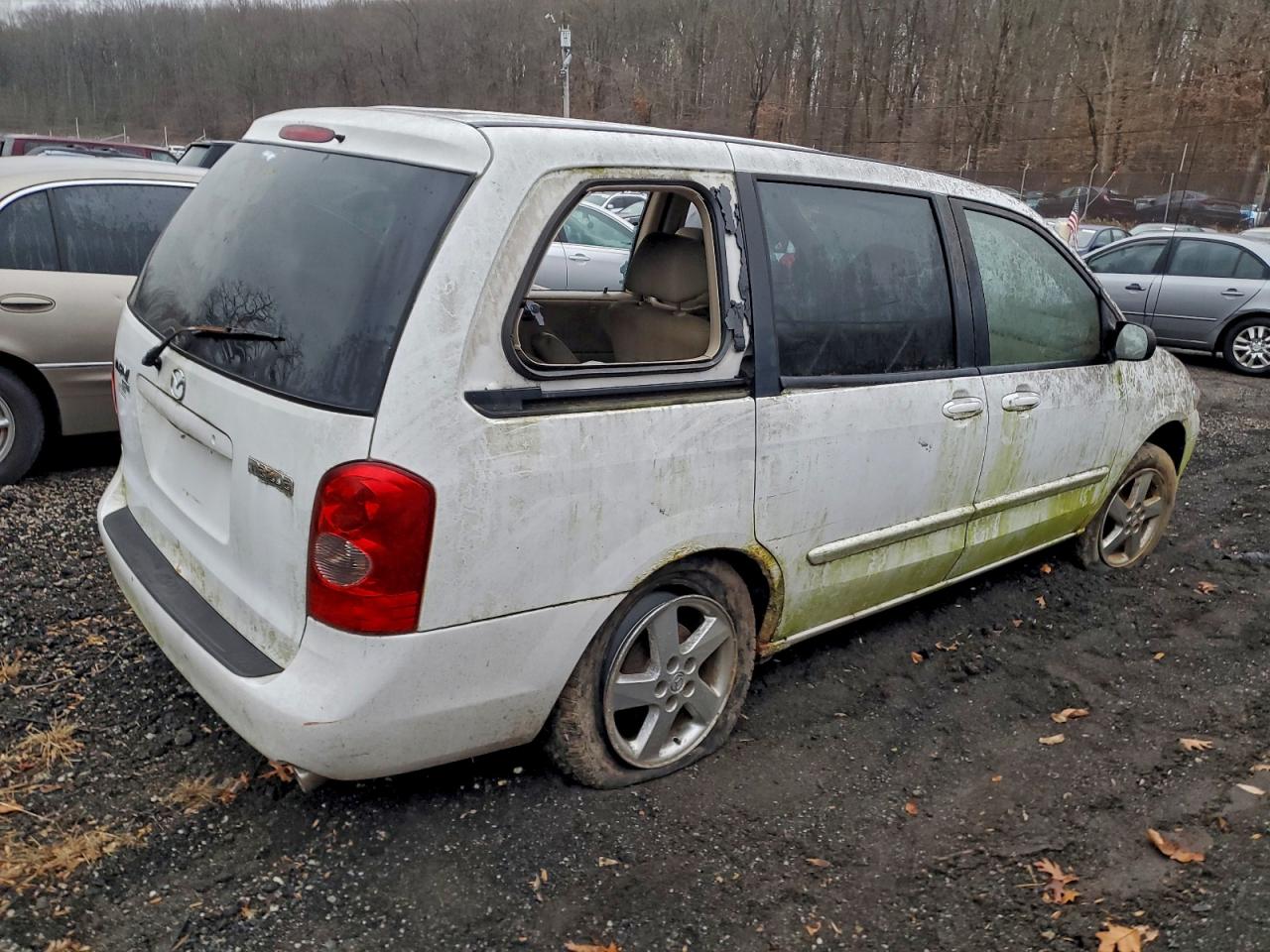 2003 Mazda Mpv Wagon White vin: JM3LW28J230341089