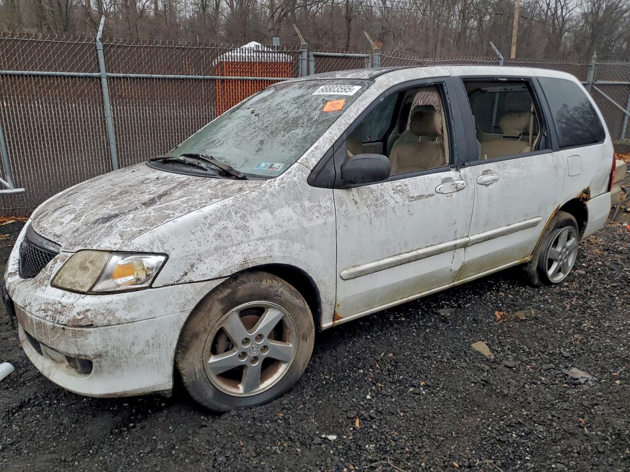 2003 Mazda Mpv Wagon White vin: JM3LW28J230341089