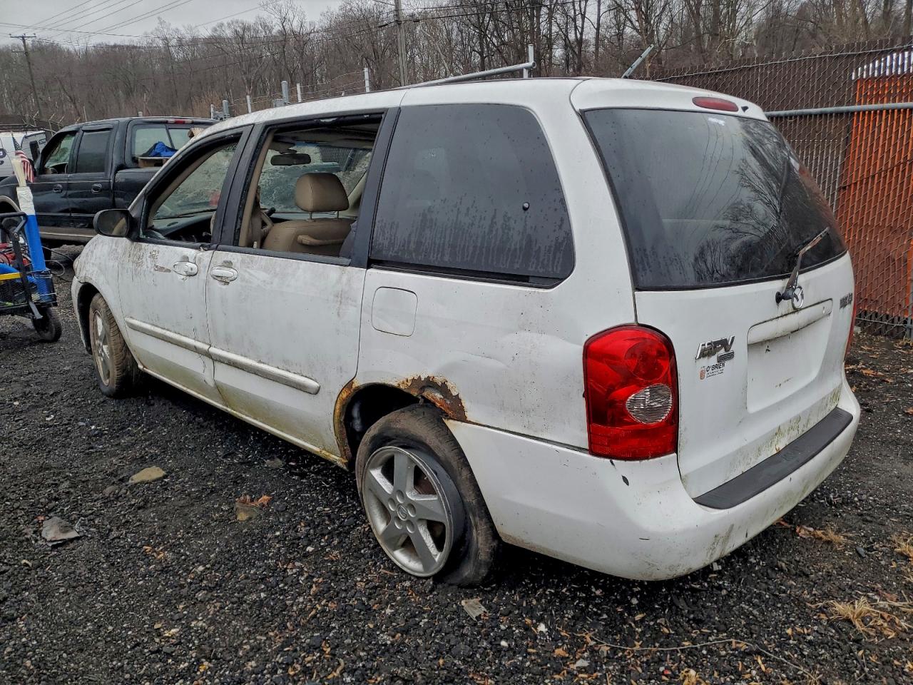 2003 Mazda Mpv Wagon White vin: JM3LW28J230341089