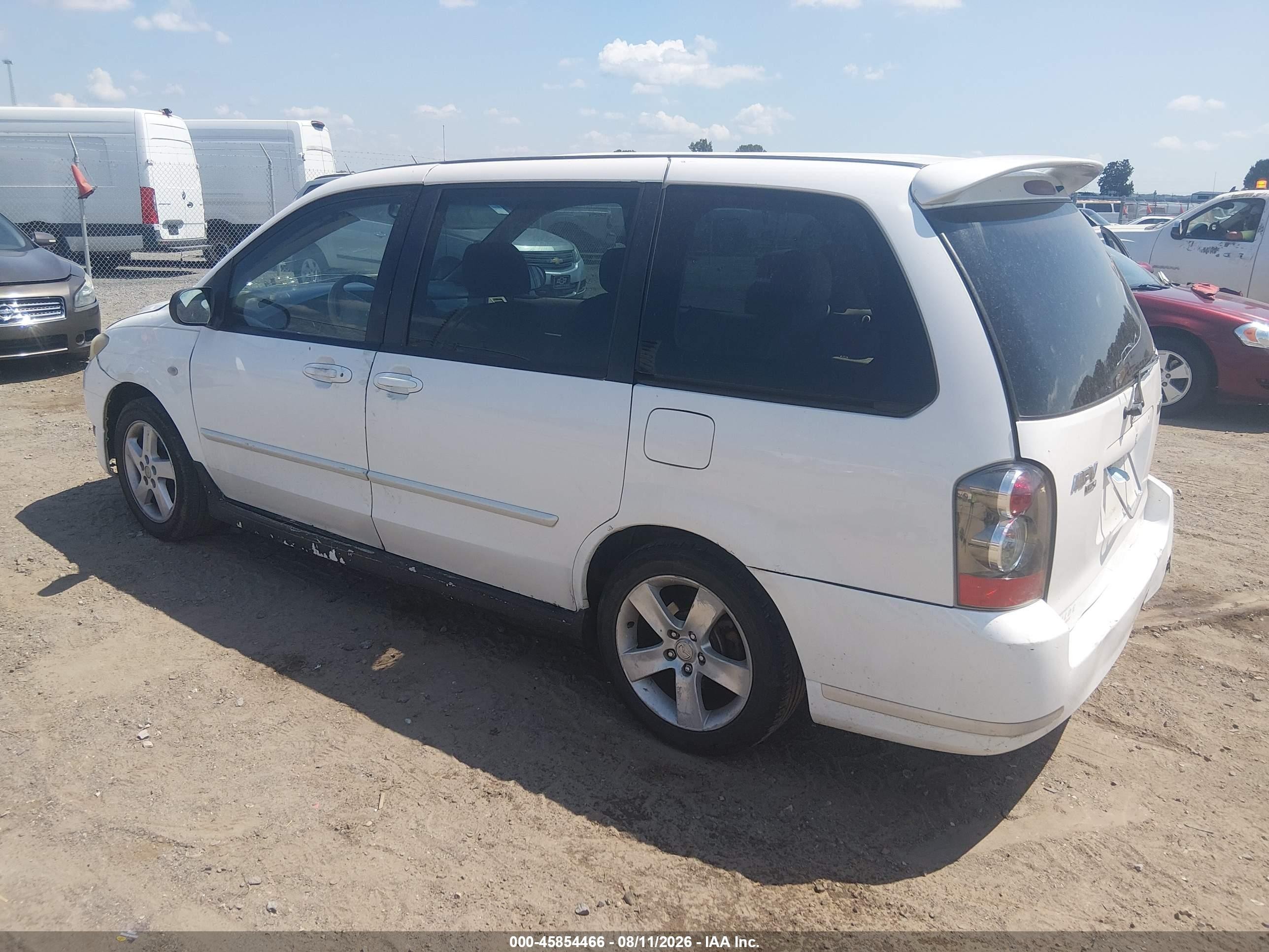 2004 Mazda Mpv Lx White vin: JM3LW28J540500981